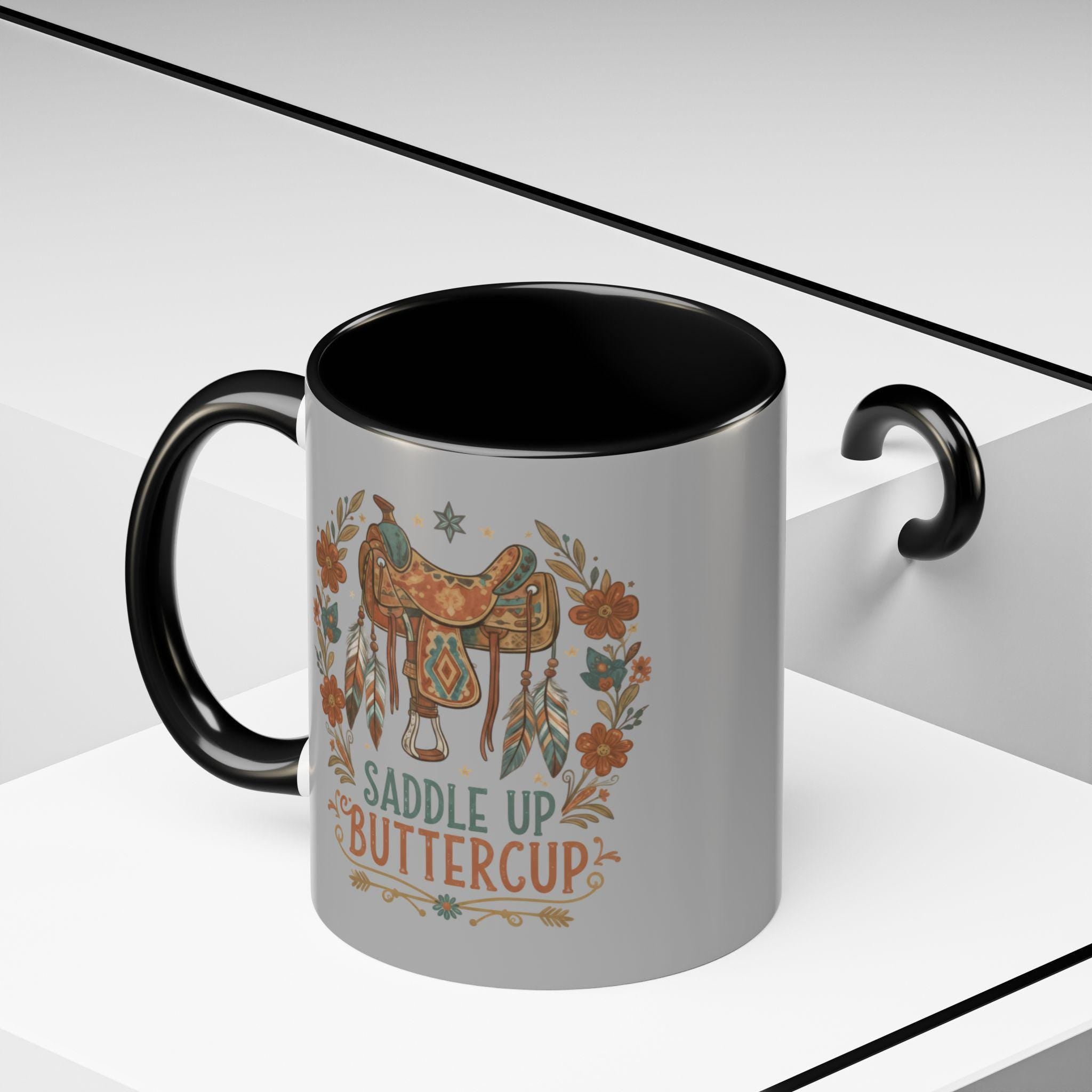 Saddle Up Buttercup Mug, Cowboy Gift, Western Mug, Horse Lover Mug, Country Girl Mug, Rustic Mug, Unique Coffee Mug, Cute Mug