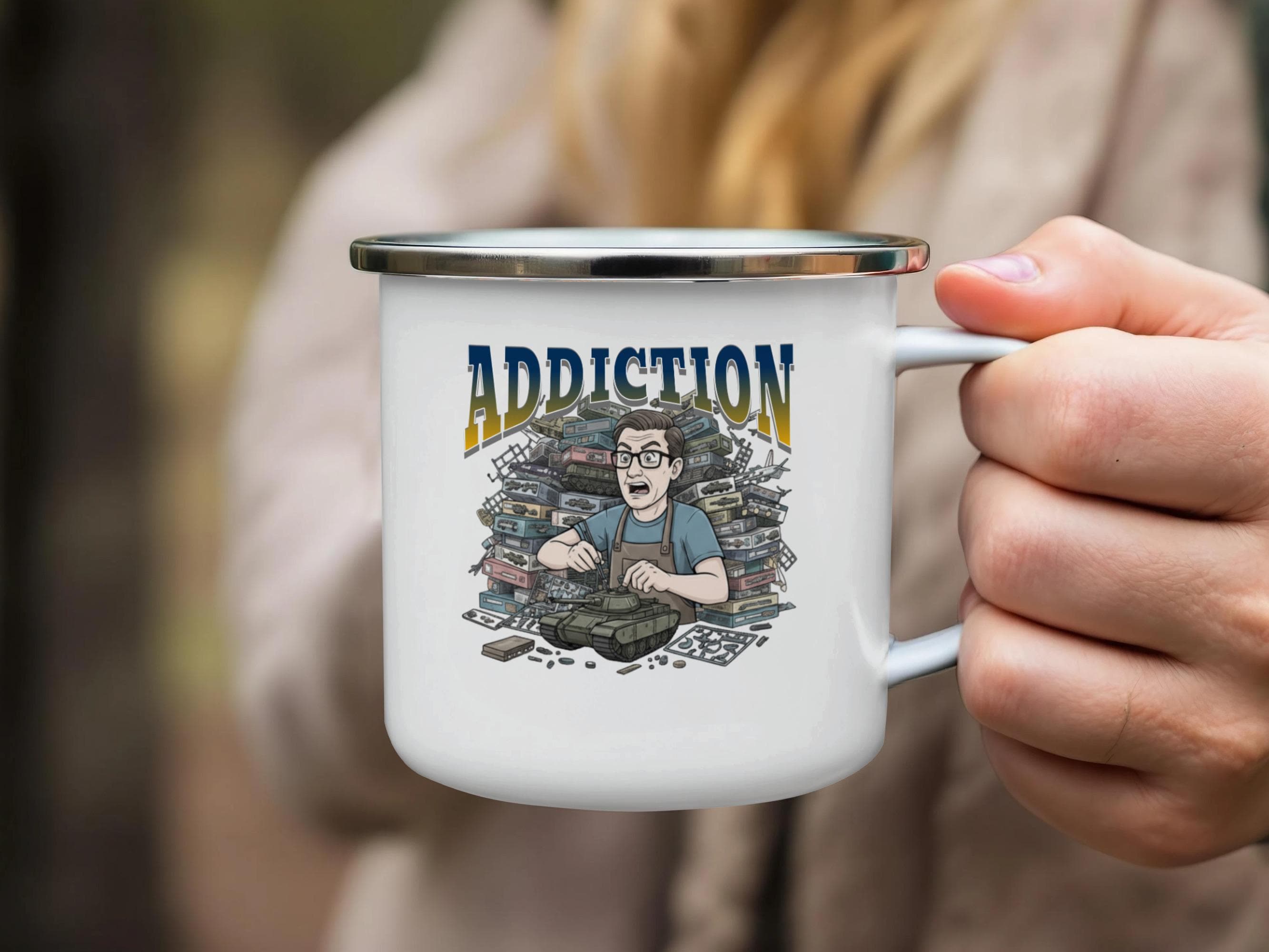 Addiction mug, funny coffee cup, gamer gifts, nerdy gifts, unique mugs, retro gaming gifts, mug with humorous design, office humor mug