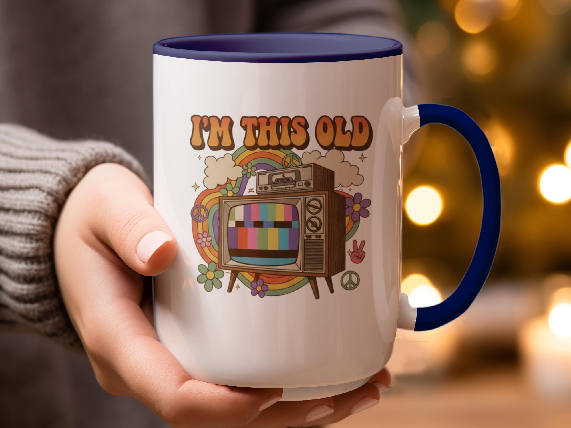 I'm This Old Mug, Retro TV Design Mug, Funny Vintage Television Mug, Nostalgic Humor Mug, Unique Gift for TV Lovers