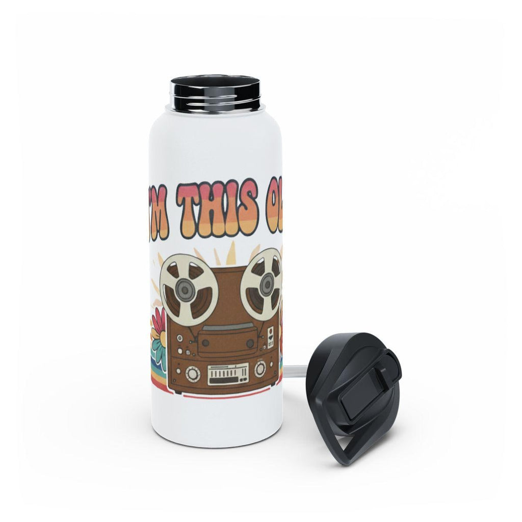 Retro Cassette Tape Water Bottle, Music Lover Gift, Vintage Musician Accessory, Trendy Stay Hydrated Bottle, Cool Design Flask