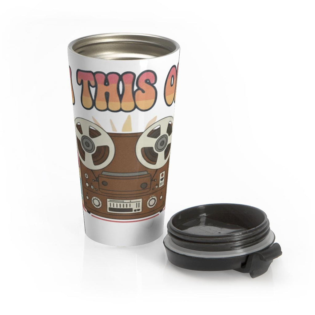 Vintage Cassette Tape Travel Mug, Retro Music Lover Gift, Cool Drinkware For Musicians, Old School Coffee Tumbler