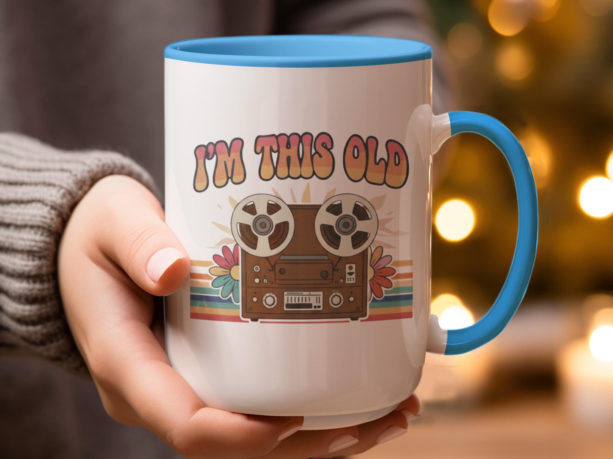 Retro I'm This Old Mug, Vintage Cassette Tape Design, Funny Nostalgic Coffee Mug, Perfect for Birthday Gift, Classic Music Lover Gift