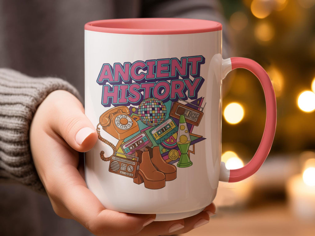 Ancient History Mug, Retro Themed Coffee Cup, Unique Gift for History Buffs, Nostalgic Design, Fun Collectible, Novelty Drinkware