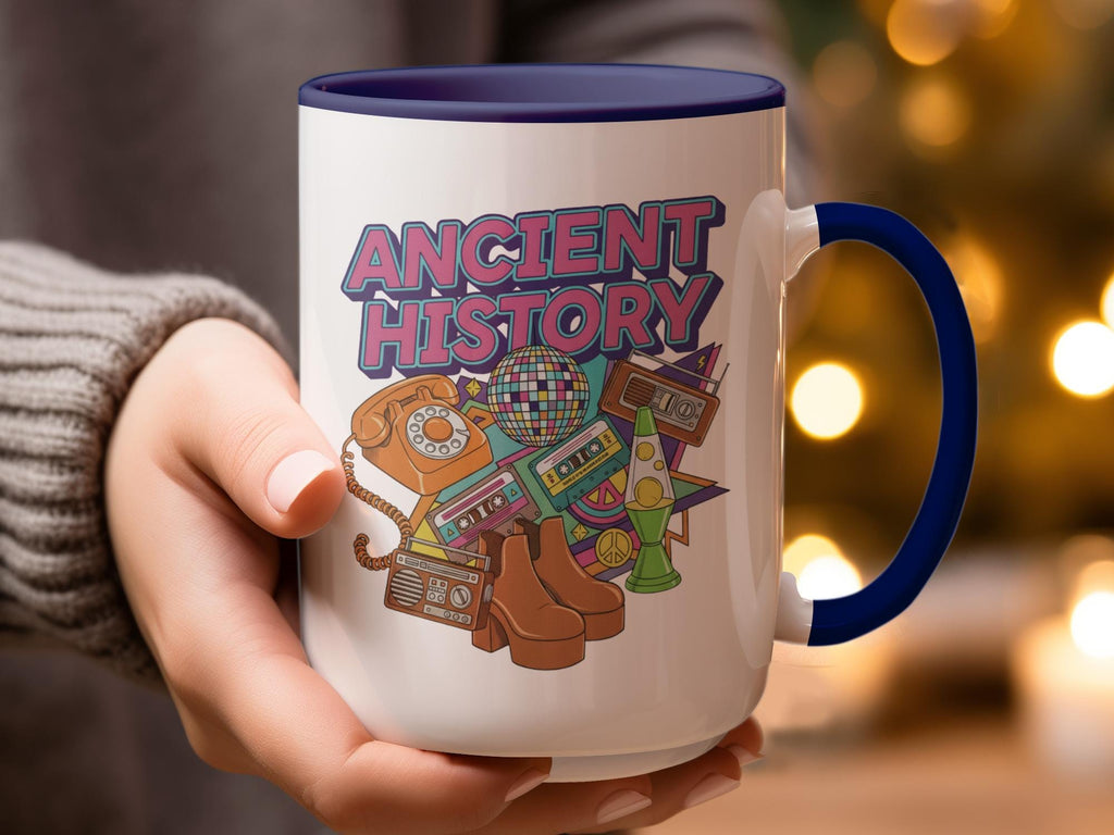Ancient History Mug, Retro Design Coffee Cup, Cool Vintage-Themed Gift, Unique Collectible Item, Fun Nostalgic Drinkware
