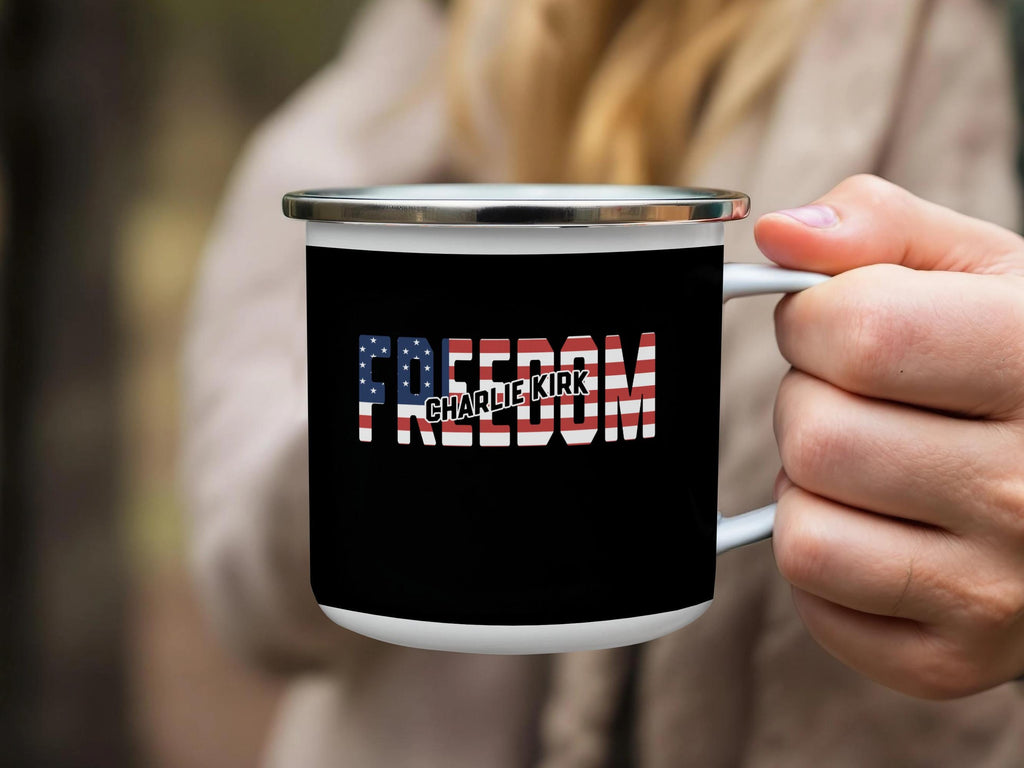 Freedom Mug, American Flag Mug, Patriotic Coffee Cup, USA Themed Drinkware, Independence Day Gift, Outdoor Camping Mug, Travel Mug
