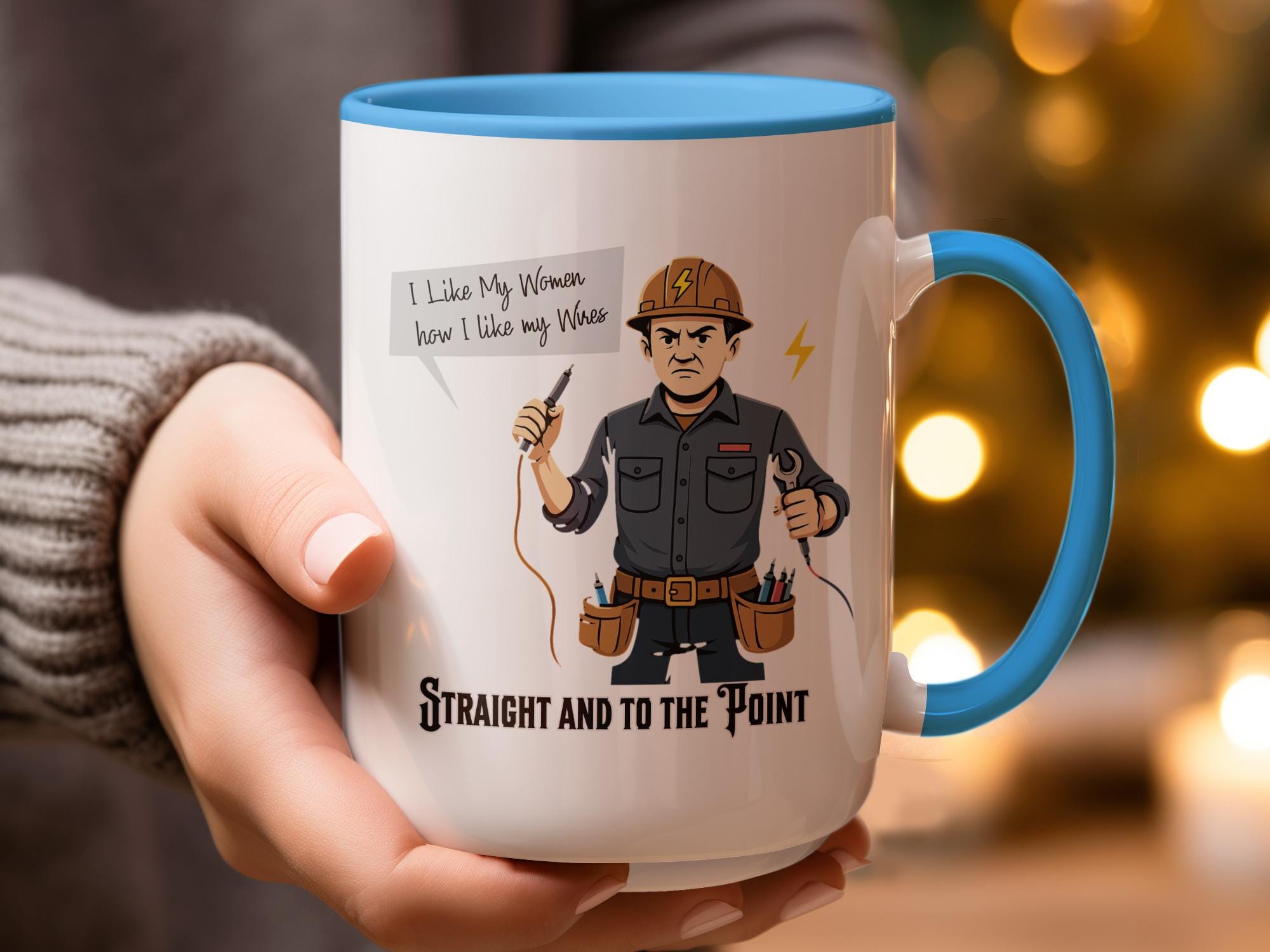 Electrician Coffee Mug, Funny Electrician Gift, Straight and to the Point, Unique Gift for Electricians, Electrician Humor Mug