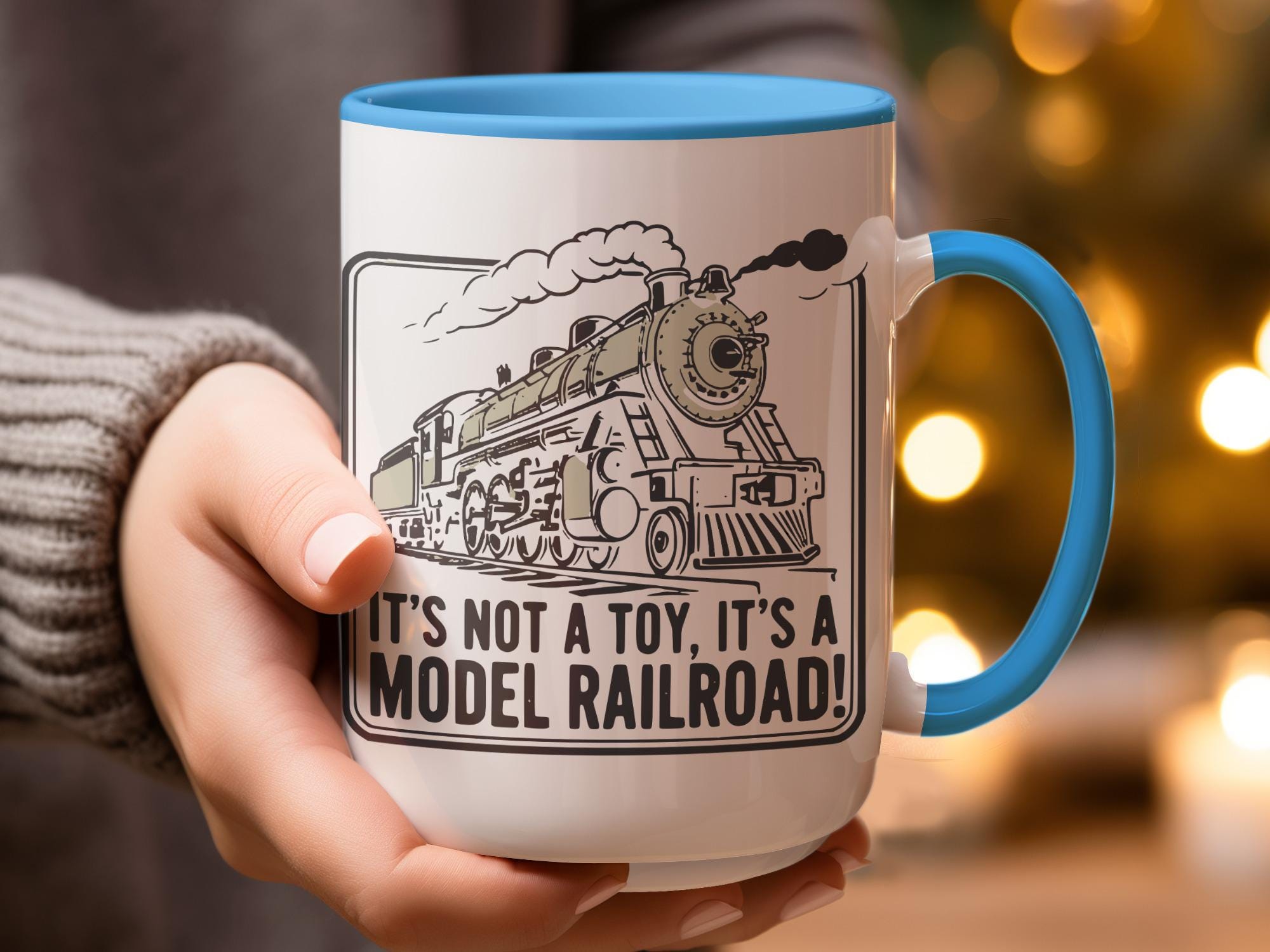 Model Railroad Mug, Train Enthusiast Gift, Vintage Train Lover, Steam Engine Collectible, Train Hobbyist Coffee Cup