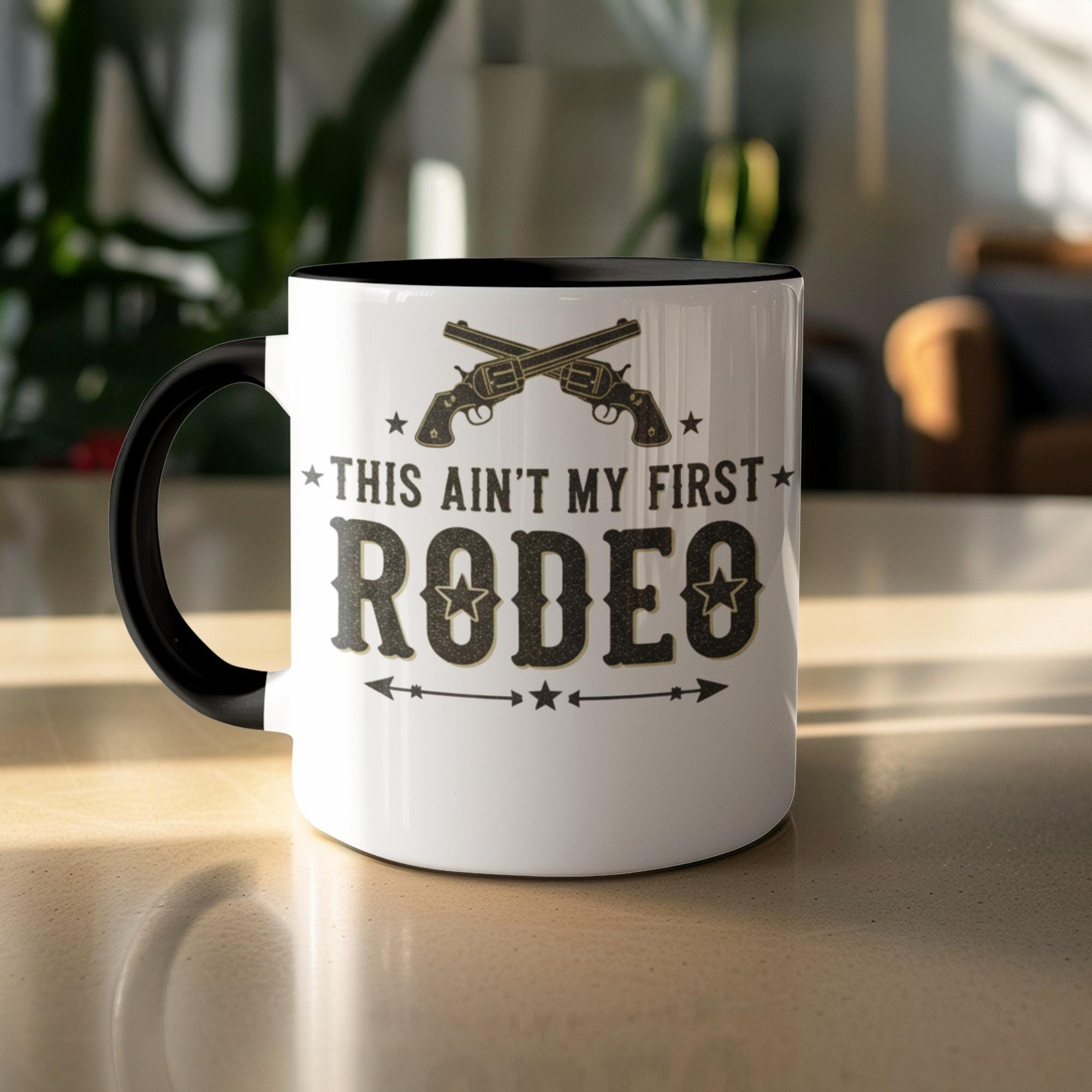 Vintage Western Rodeo Mug, Cowgirl Coffee Cup, Cowboy Themed Gift, Rustic Farmhouse Decor, Unique Country Kitchen Mug