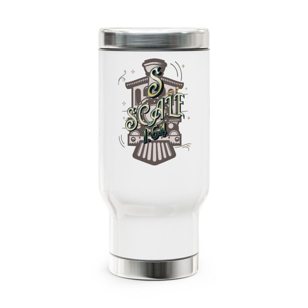 Train Travel Mug, S Scale Model Railroad, 16oz Insulated Tumbler, Train Enthusiast Gift, Vintage Train Design, Perfect for Hot or Cold