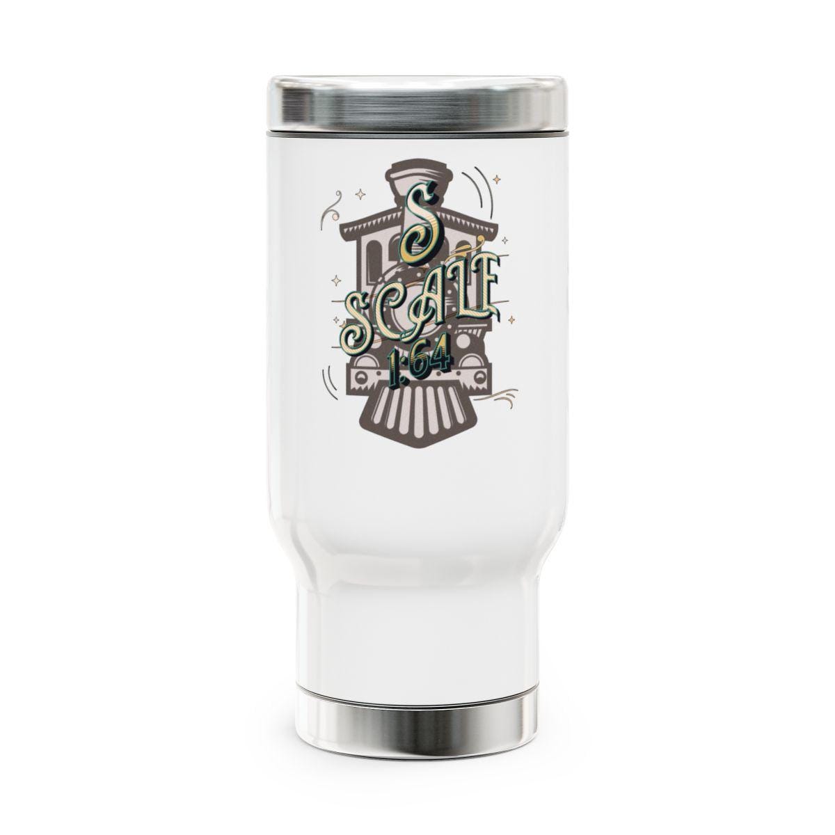 Train Travel Mug, S Scale Model Railroad, 16oz Insulated Tumbler, Train Enthusiast Gift, Vintage Train Design, Perfect for Hot or Cold