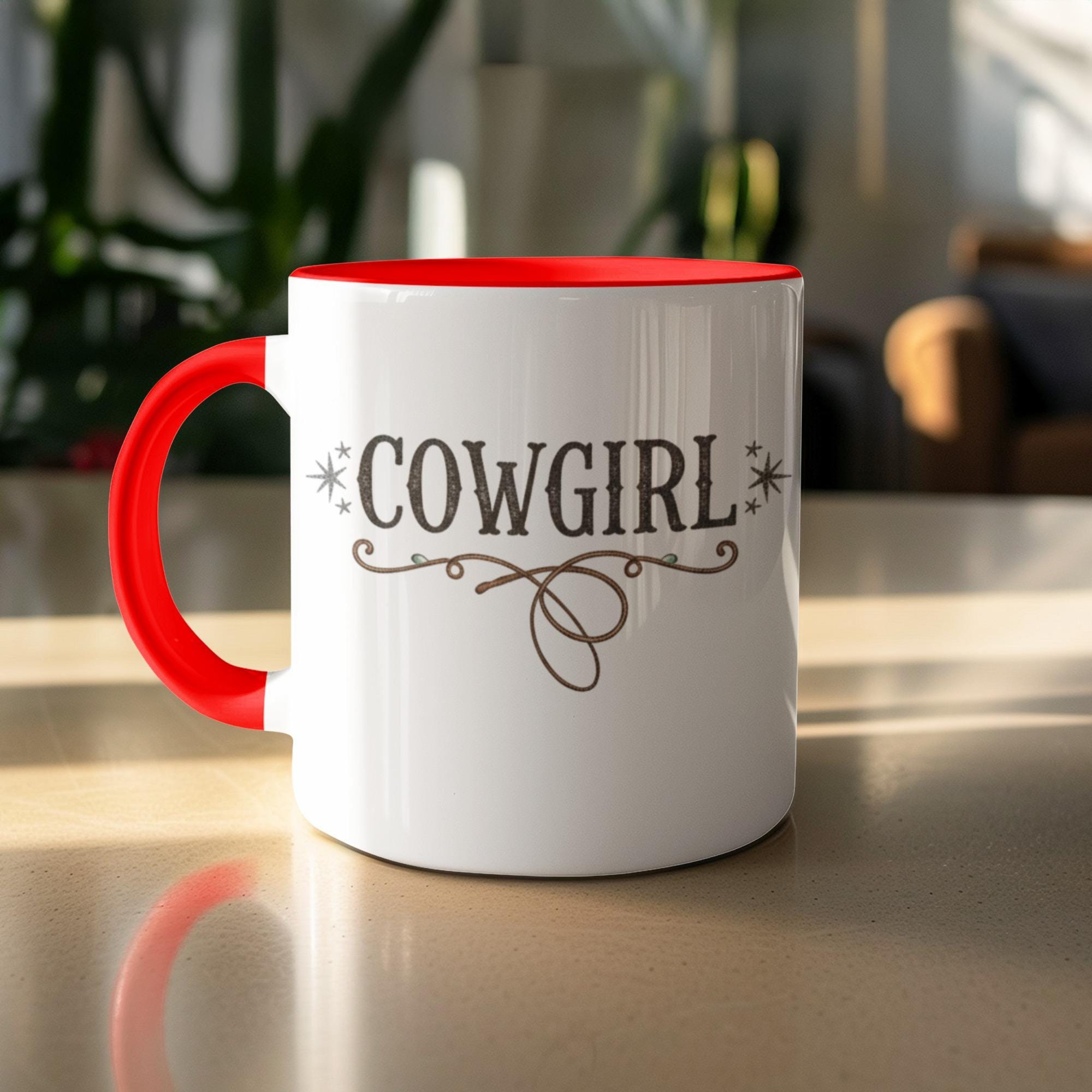 Cowgirl Coffee Mug, Western Theme Mug, Country Style Gift, Rustic Decor, Cowgirl Novelty, Rodeo Lover Gift, Farmhouse Kitchen, Office Mug