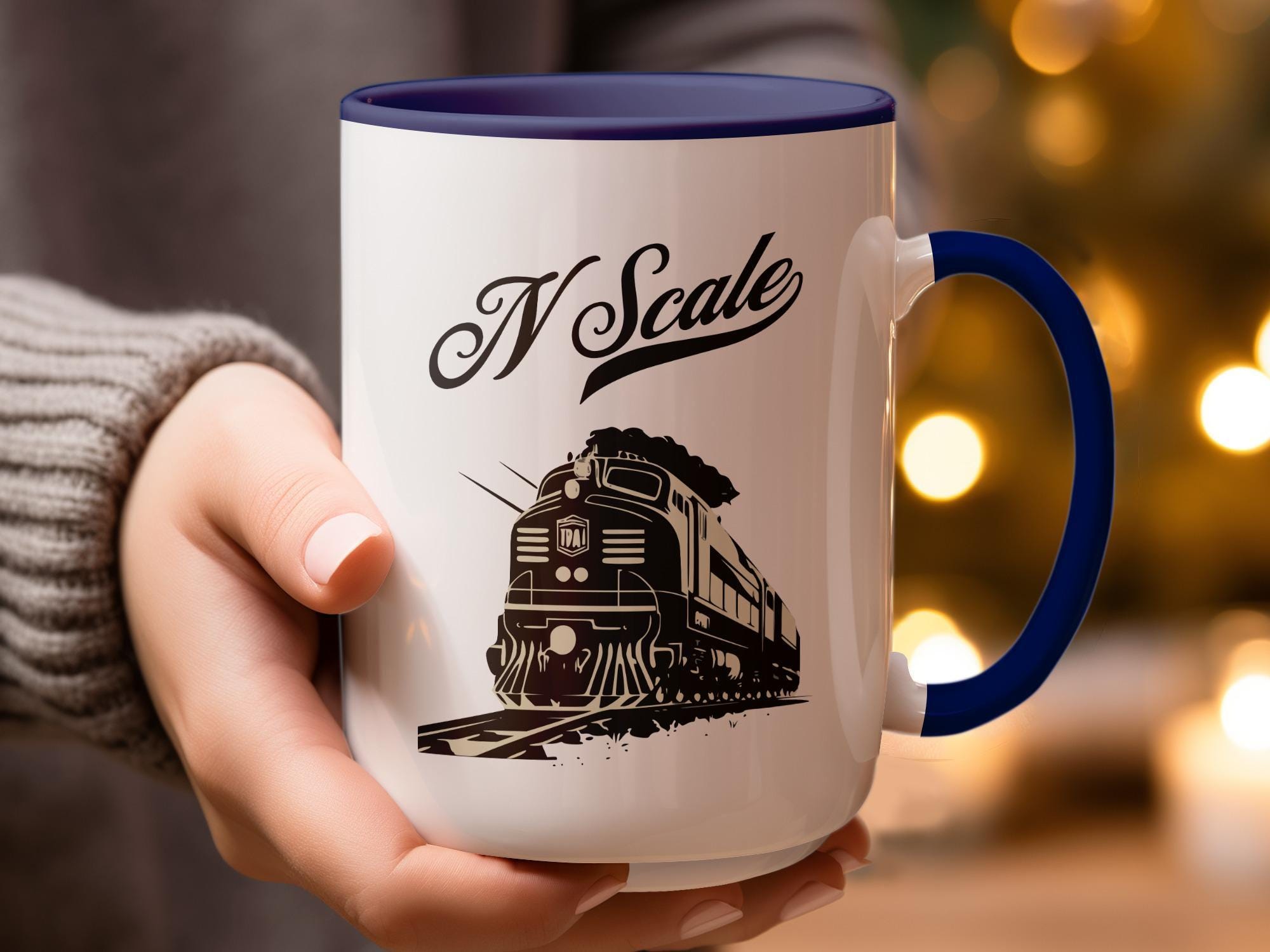 Model Train Mug, N Scale Train Coffee Cup, Train Enthusiast Gift, Railroad Lover Present, Collectible Train Mug, Vintage Train Design