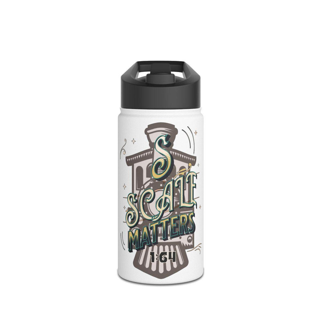 Scale Matters Water Bottle, Train Enthusiast Gift, 1:64 Scale Collector Present, Railroad Hobbyist, Unique Water Bottle Flask