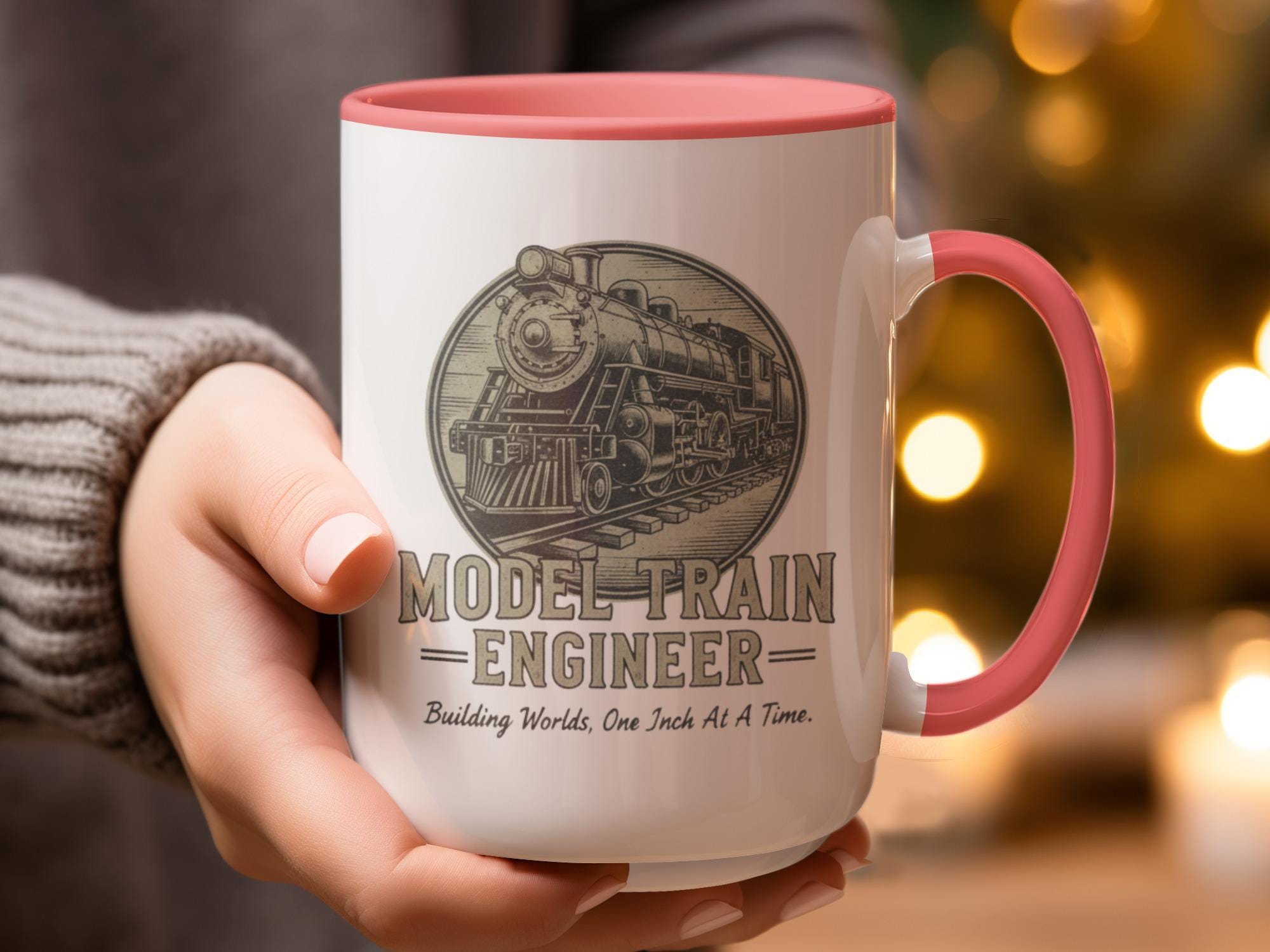 Model Train Engineer Mug, Perfect Gift for Train Lovers, Train Enthusiast Mug, Funny Railroad Mug, Vintage Train Coffee Cup