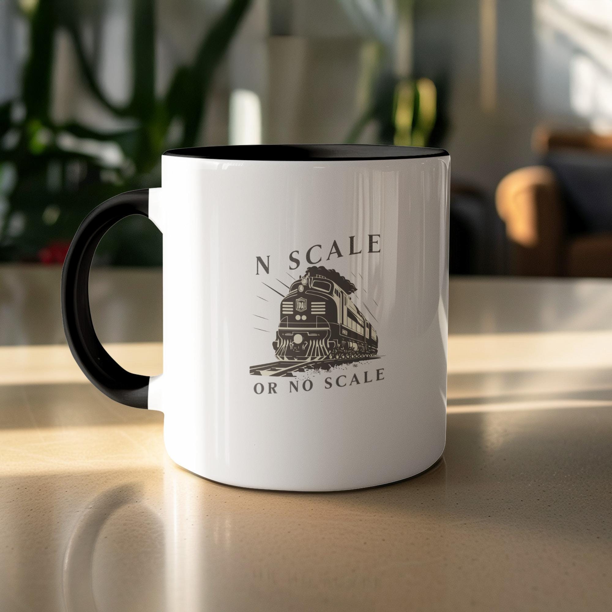 N Scale Or No Scale Mug, Train Enthusiast Gift, Railroad Model Collectors Cup, Coffee Mug For Train Lovers, Unique Train Mug
