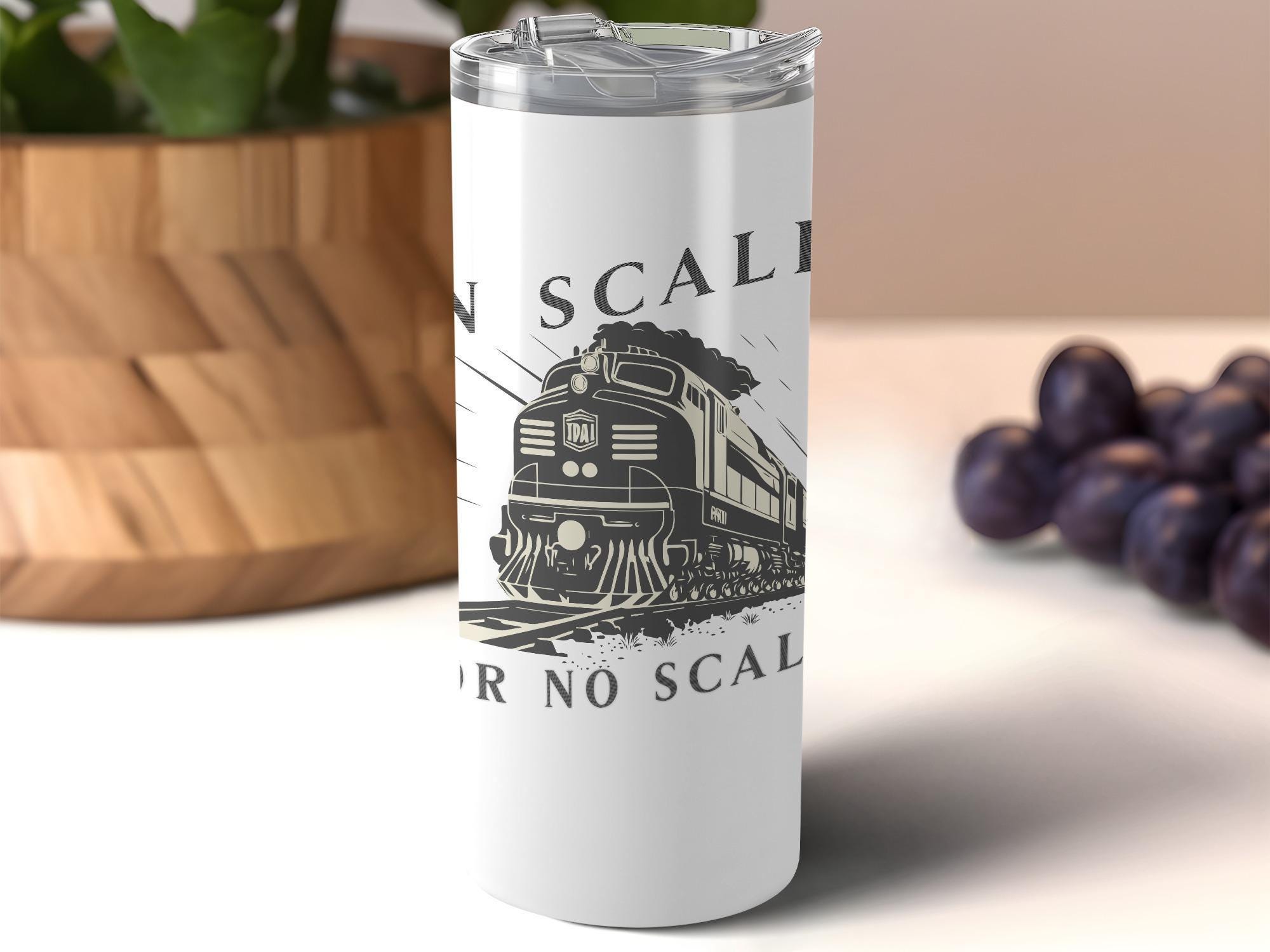 Train tumbler, Train scale motto tumbler, Train travel gift, Train enthusiast tumbler, Train lover gift cup