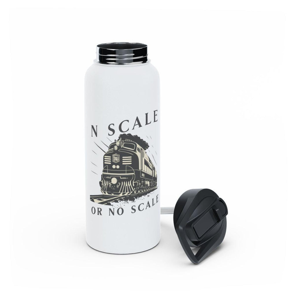 N Scale Train Water Bottle, Train Enthusiast Gifts, Train Lover Accessories, Vintage Train Artwork, Train Collectibles, Reusable Bottle