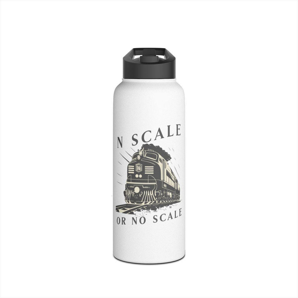Train Enthusiast Water Bottle, N Scale or No Scale Design, Train Lover Gift, Vintage Train Art, Locomotive Collector's Item