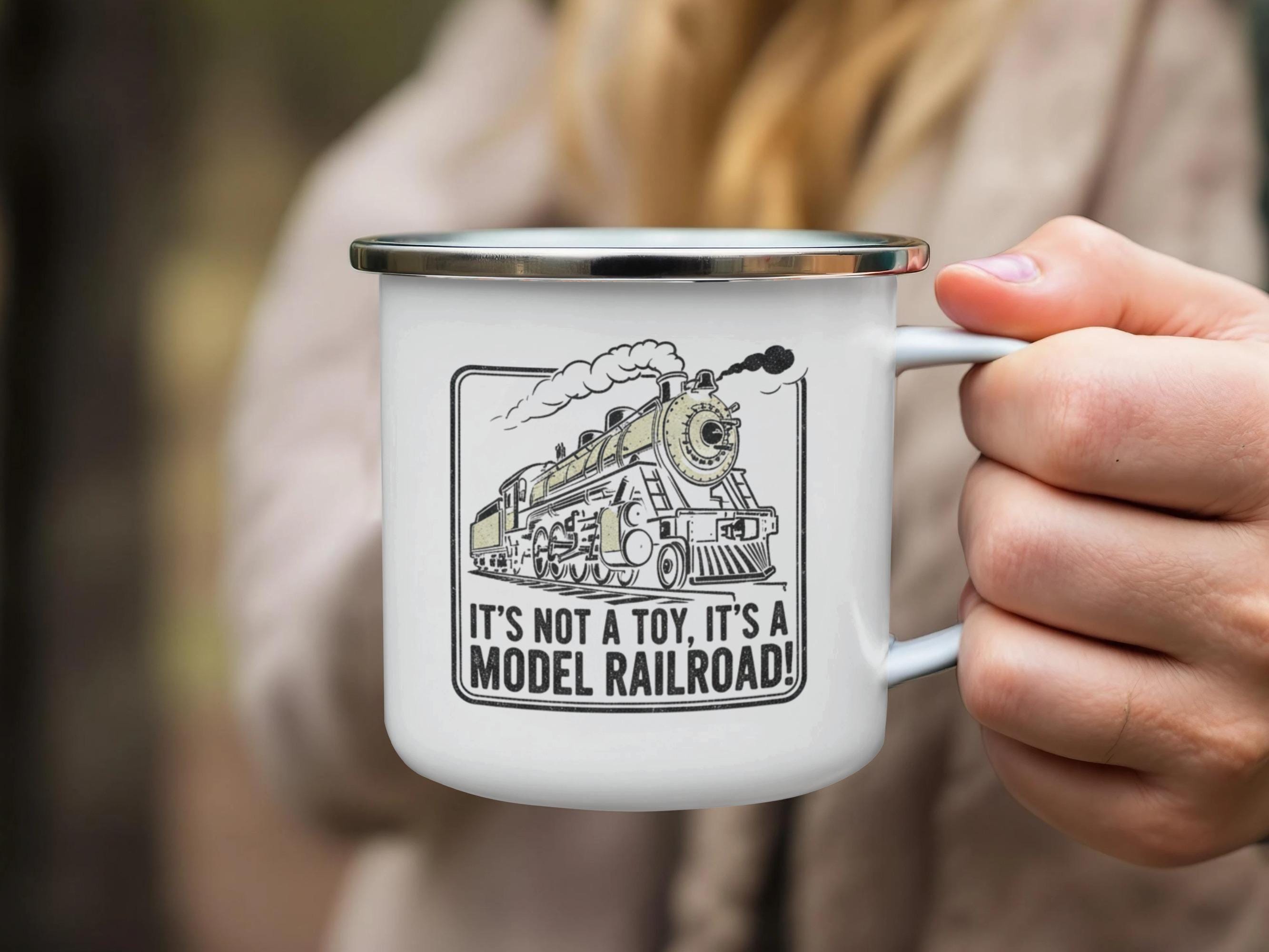 Model Railroad Mug, Train Enthusiast Gift, Vintage Locomotive Mug, Railfan Coffee Cup, Hobbyist Drinkware, Collector's Item