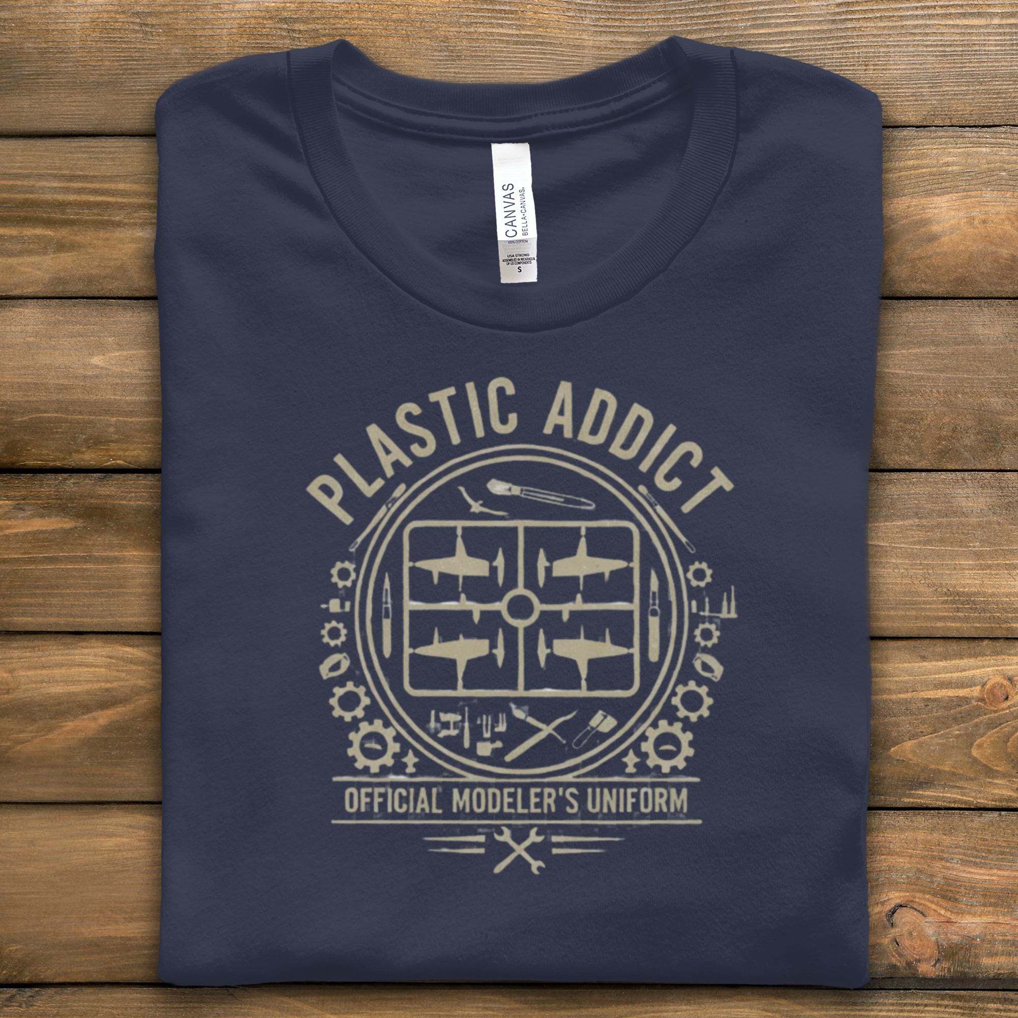 Plastic Addict Official Modeler's Uniform Shirt, Perfect Gift For Model Kit Builders, Hobbyist Apparel, Unique T-Shirt