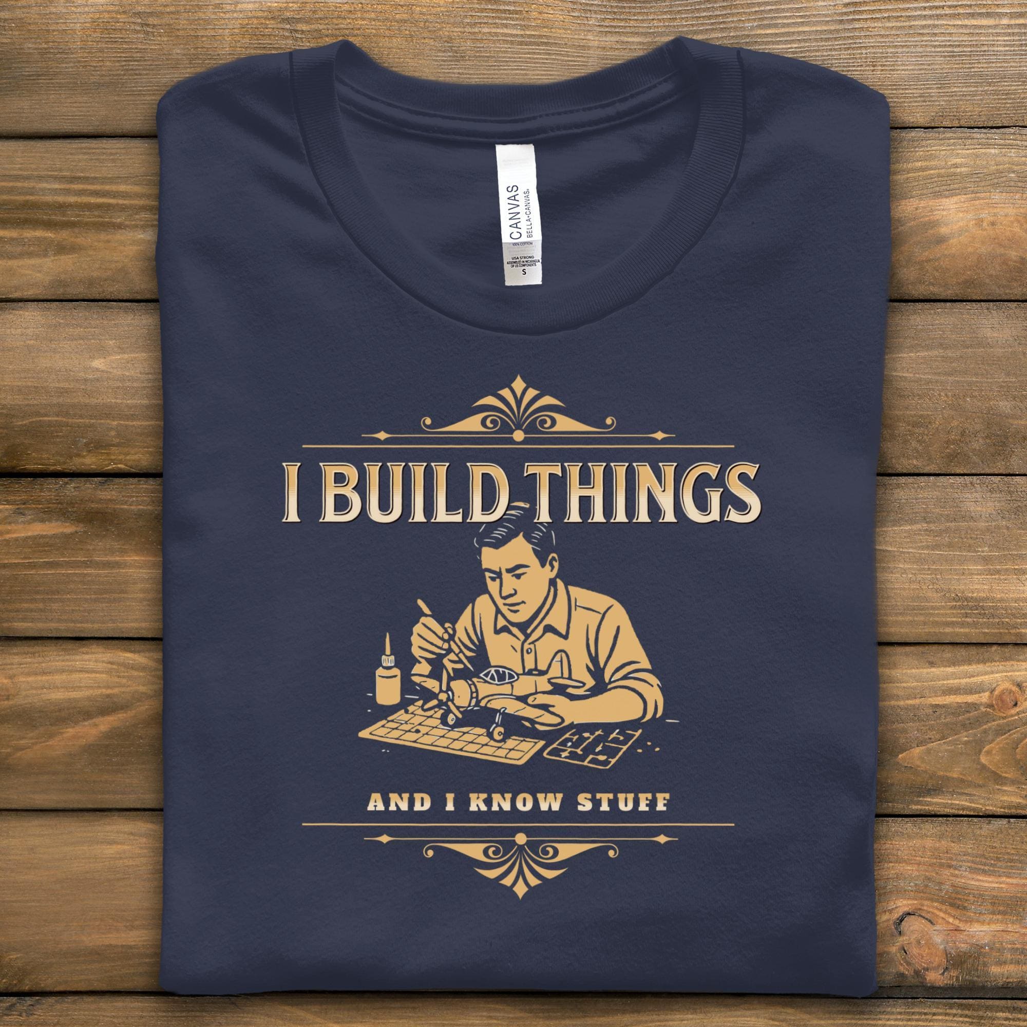 I Build Things T Shirt, Woodworking T Shirt, Handyman Gift, Funny DIY Shirt, Builder Shirt, Retro Work Shirt, Mens Graphic Tee