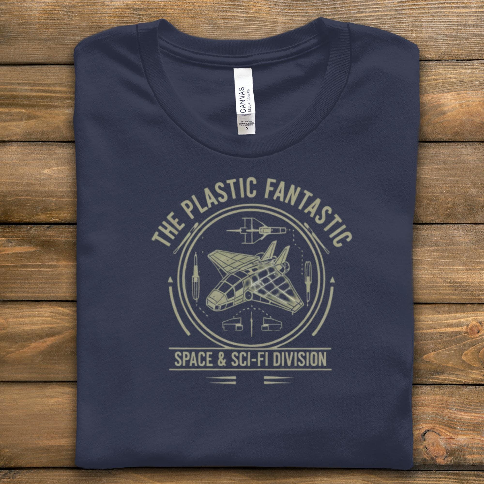 Space and Sci-Fi Division T-Shirt, Vintage Spaceship Graphic Tee, Retro Space Exploration Shirt, The Plastic Fantastic Tee