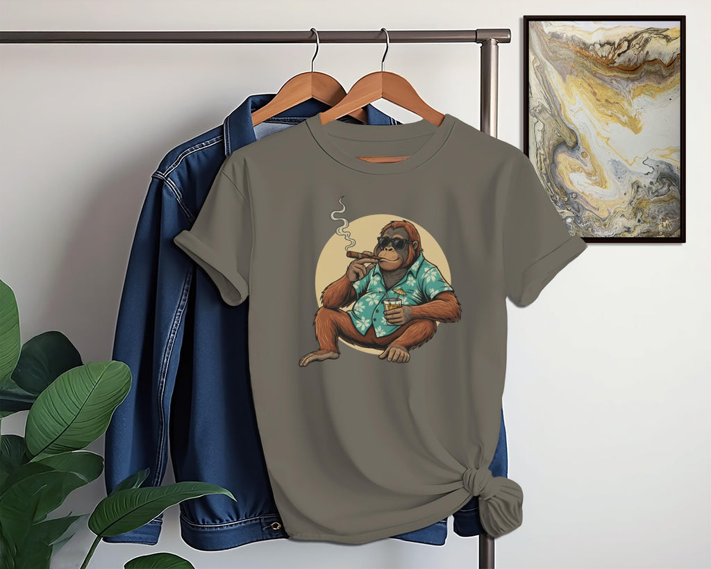 Funny Gorilla T-Shirt, Cool Animal Tee, Unique Graphic Shirt, Vintage Style Top, Retro Ape Design, Casual Summer Wear, Gift for Him