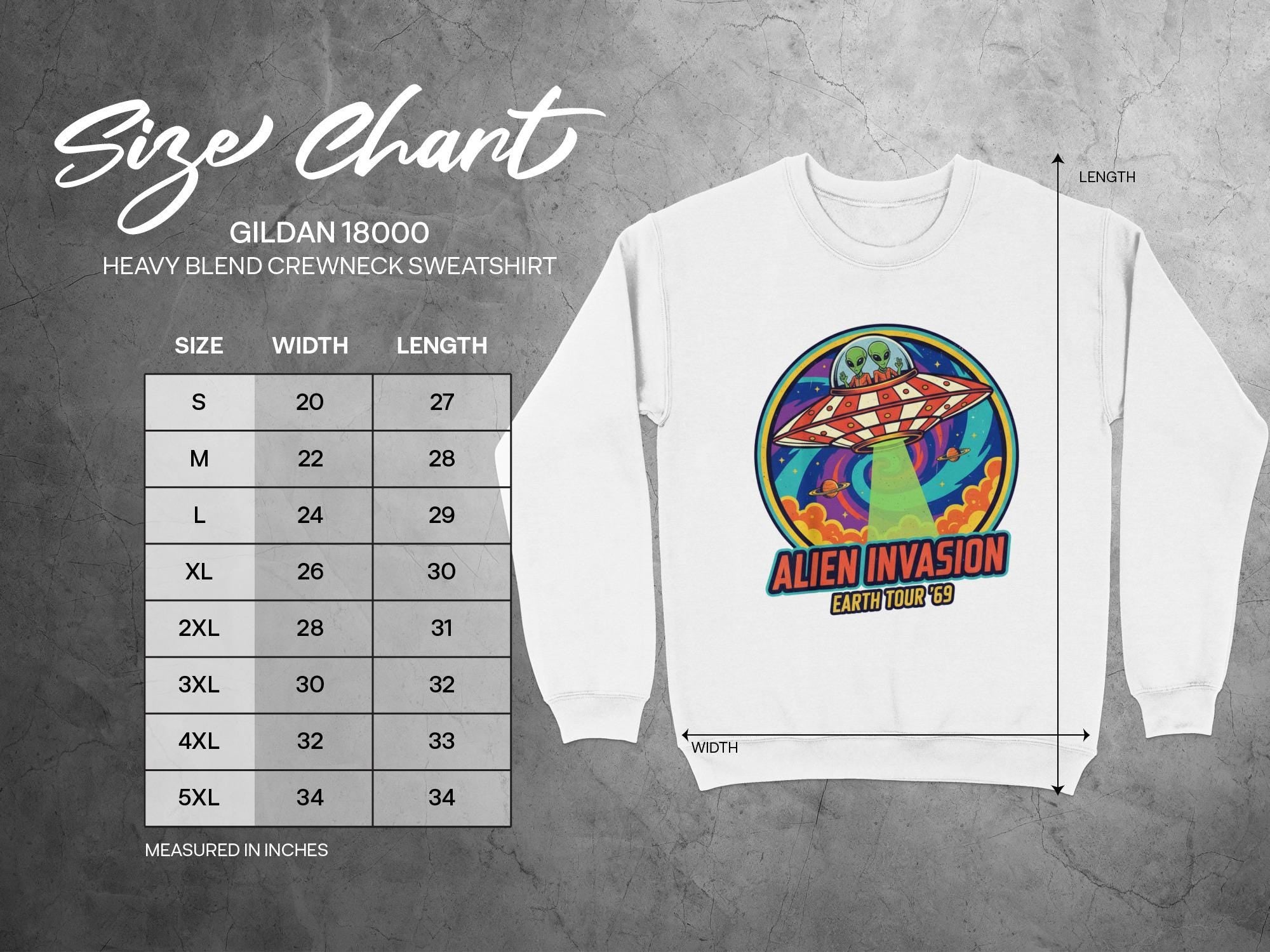 Retro Alien Invasion Sweatshirt, UFO Tour Crewneck, Sci-Fi Graphic Pullover, Vintage Space Theme Top, Cool Alien Graphic Sweater