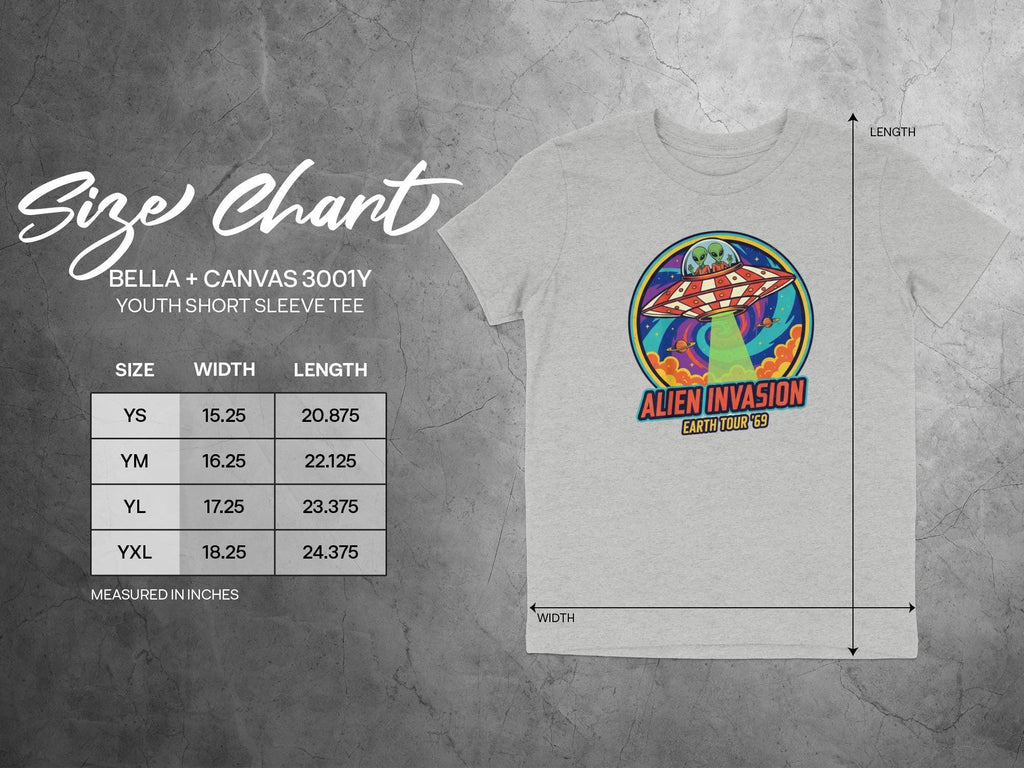 Alien Invasion Youth Shirt, Fun Spaceship Tee for Kids, Earth Day 95 T-Shirt, Cool Graphic Tee for Children, Short Sleeve Shirt