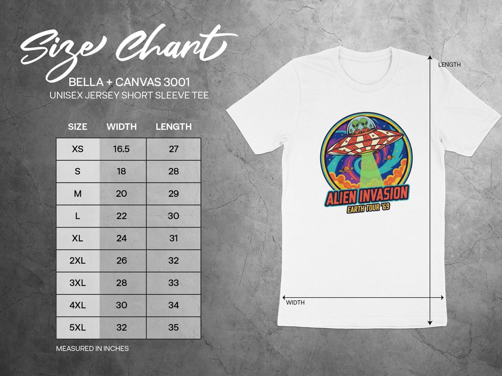 Alien Invasion Earth Tour 89 T-shirt, Retro Space Graphic Tee, Colorful Alien Print Shirt, Fun Sci-Fi Themed Shirt, Unisex Casual Top