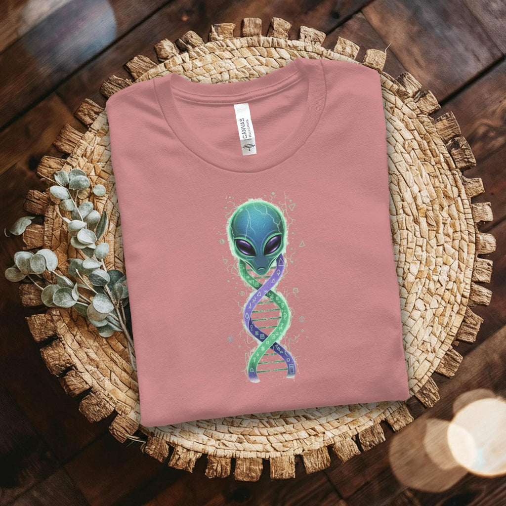 Alien DNA T-Shirt, Extraterrestrial Graphic Tee, Sci-Fi Lover Gift, Unique Alien Apparel, Space Enthusiast Shirt, Cool Alien Design