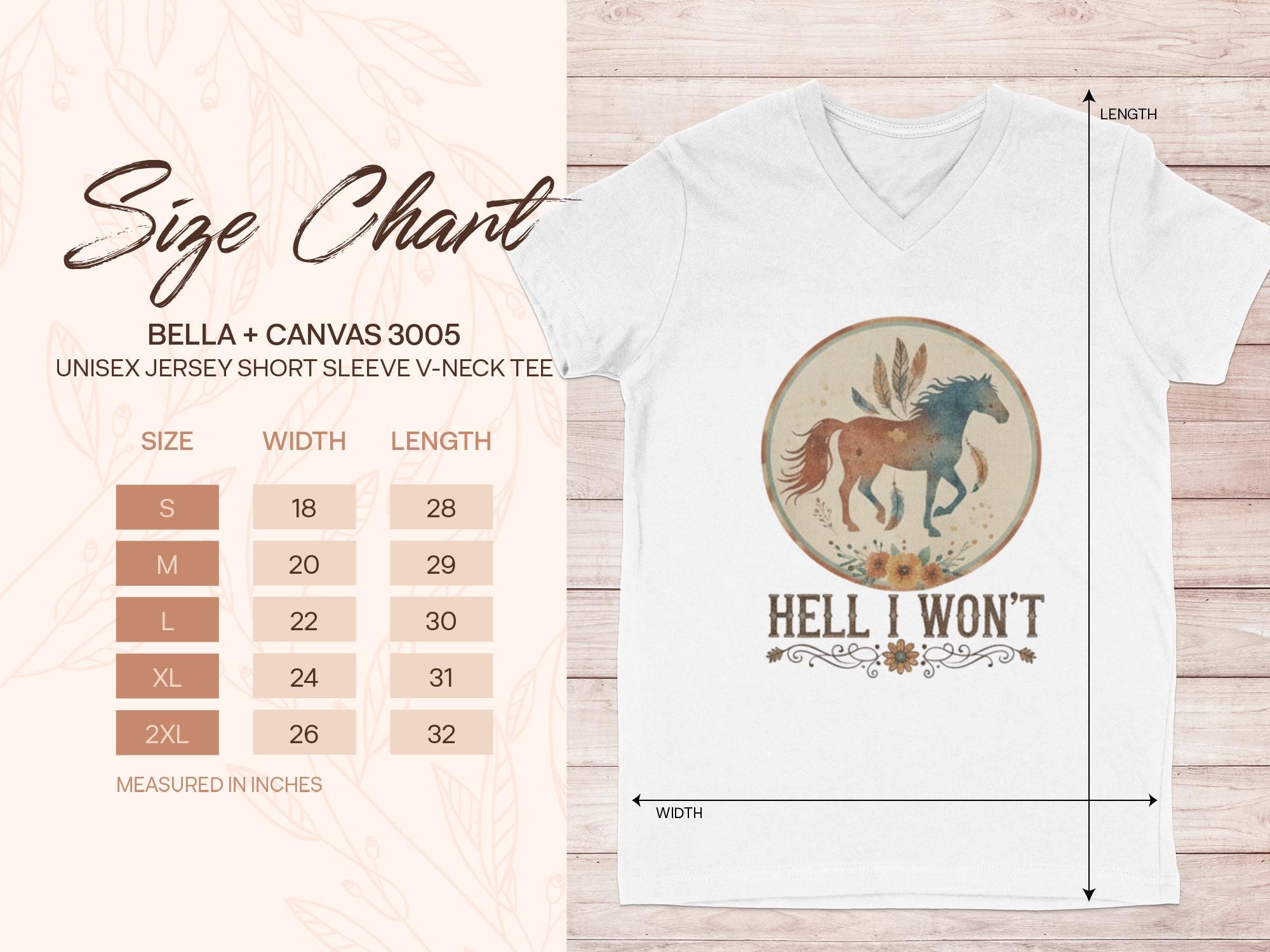 Hell I Won't T-shirt, Unisex Jersey Short Sleeve V-Neck Tee, Motivational Unicorn Shirt, Vintage Boho Unicorn Graphic, Sizes S-3XL