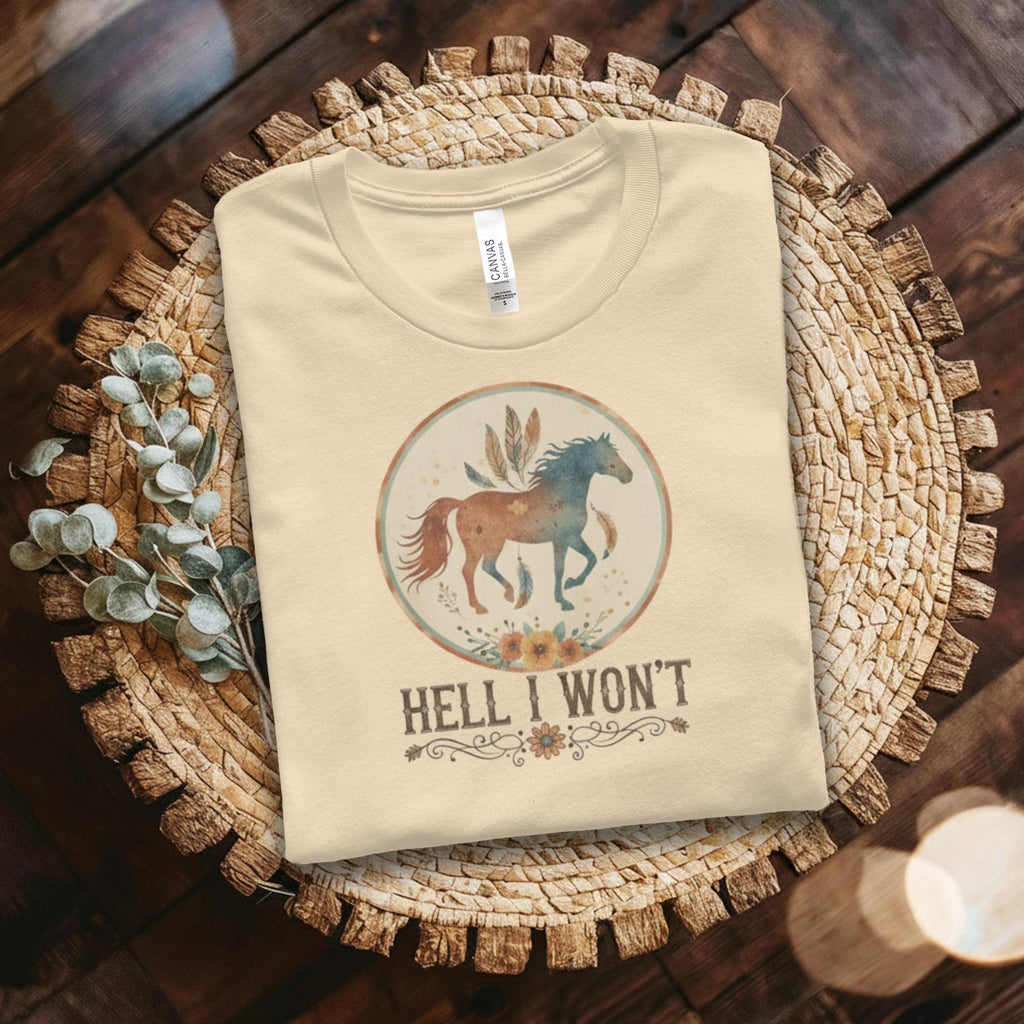 Western Graphic Tee, Funny Horse Shirt, Boho Style Top, Unique Cowgirl Apparel, Equestrian Gift, Vintage Design Clothing