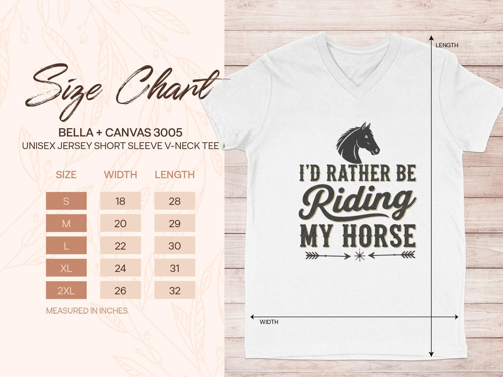 I'd Rather Be Riding My Horse T Shirt, Equestrian Horse Lover Tee, Funny Horseback Riding Shirt, Unisex Jersey Short Sleeve Tee