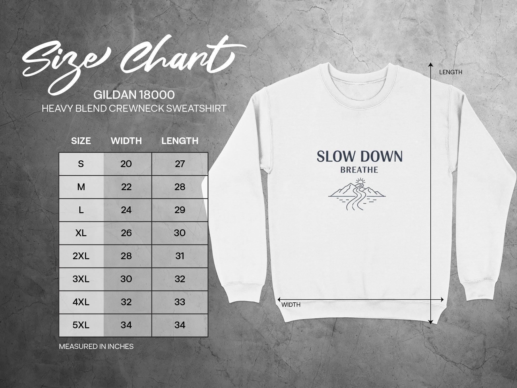 Slow Down Breathe Sweatshirt, Unisex Crewneck, Relaxing Graphic Pullover, Casual Comfortable Top, Motivational Print Sweater