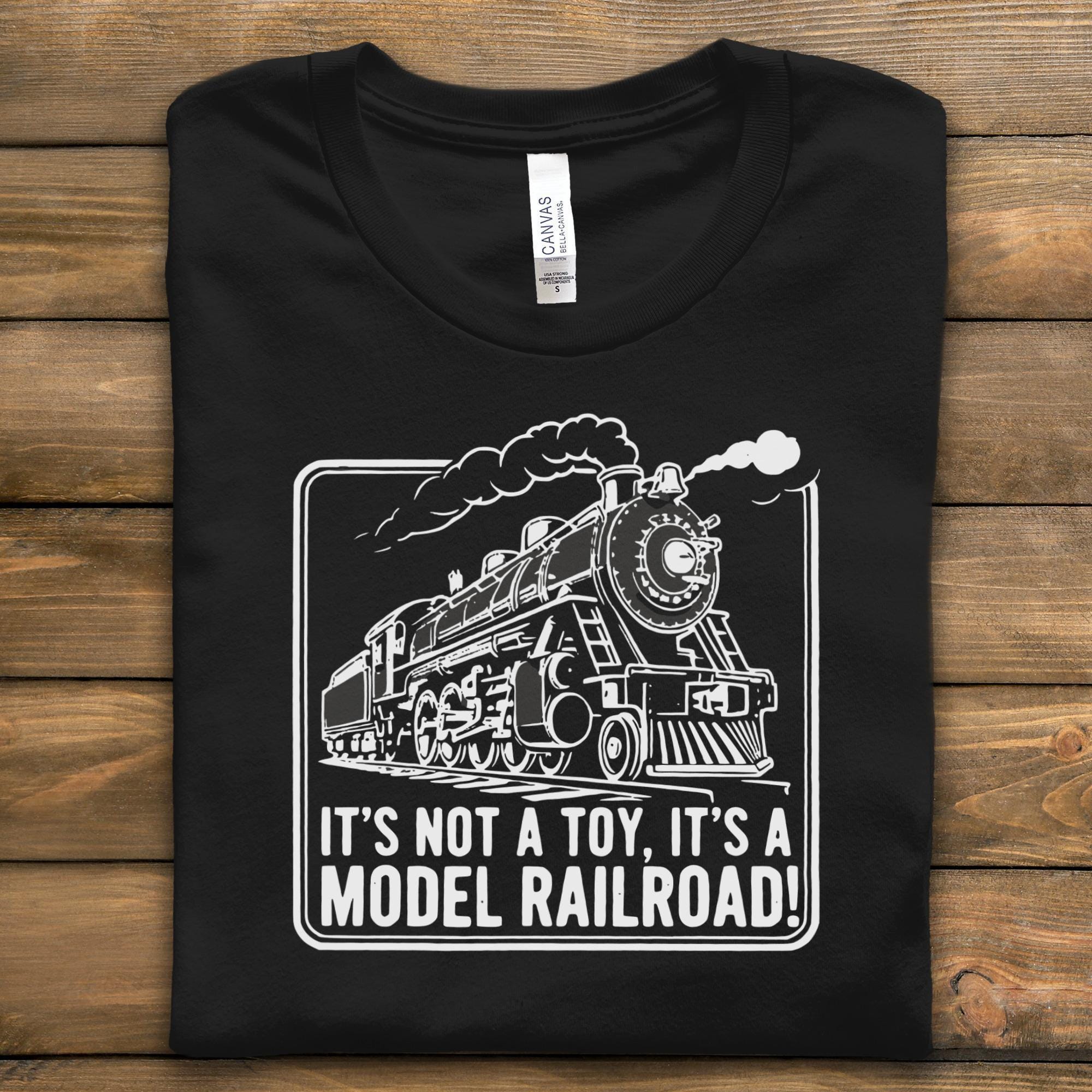 Vintage Train Enthusiast Shirt, Model Railroad Gift, It's Not A Toy It's A Model Railroad, Railroad Hobbyist T-Shirt, Train Lover Tee