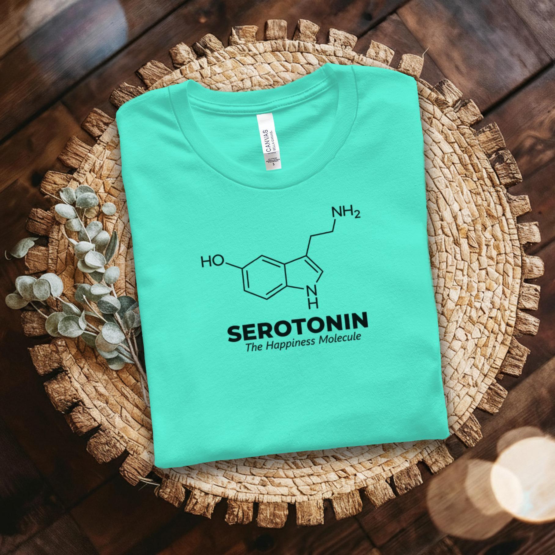 Serotonin Molecule Shirt, Happiness Molecule Tee, Science Lover Gift, Chemistry Shirt, Mental Health Awareness, Graphic Tee