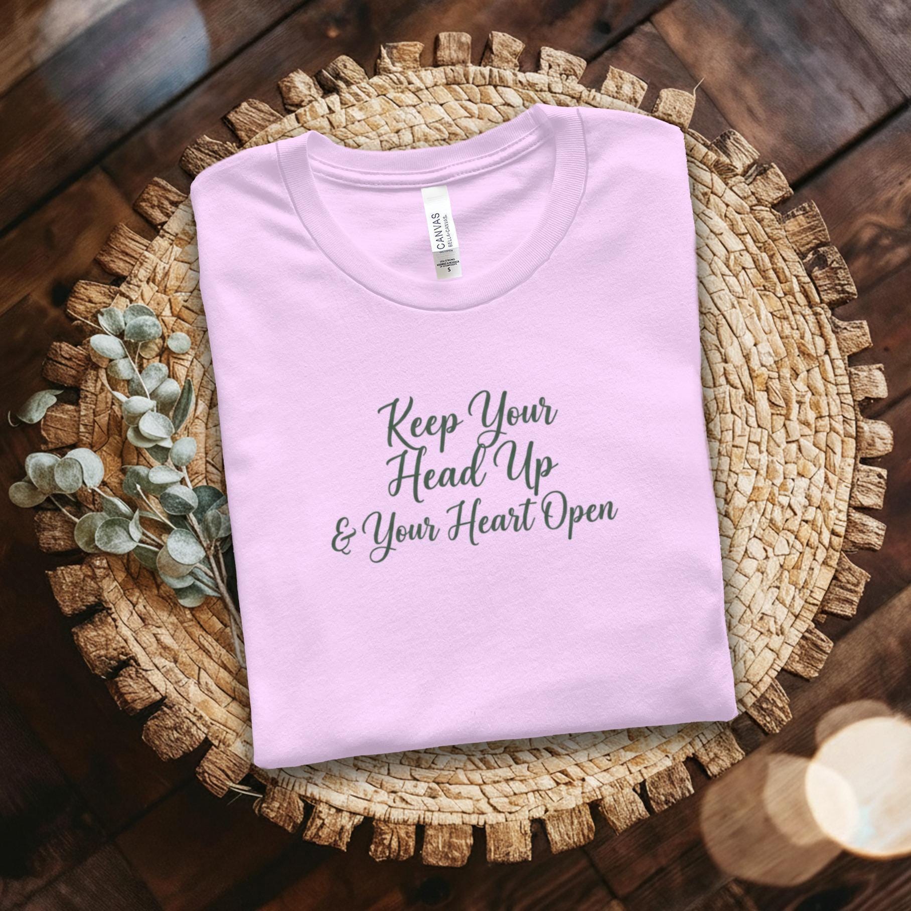 Keep Your Head up and Your Heart Open shirt, Inspirational quote tee, Motivational shirt gift, Positive message top