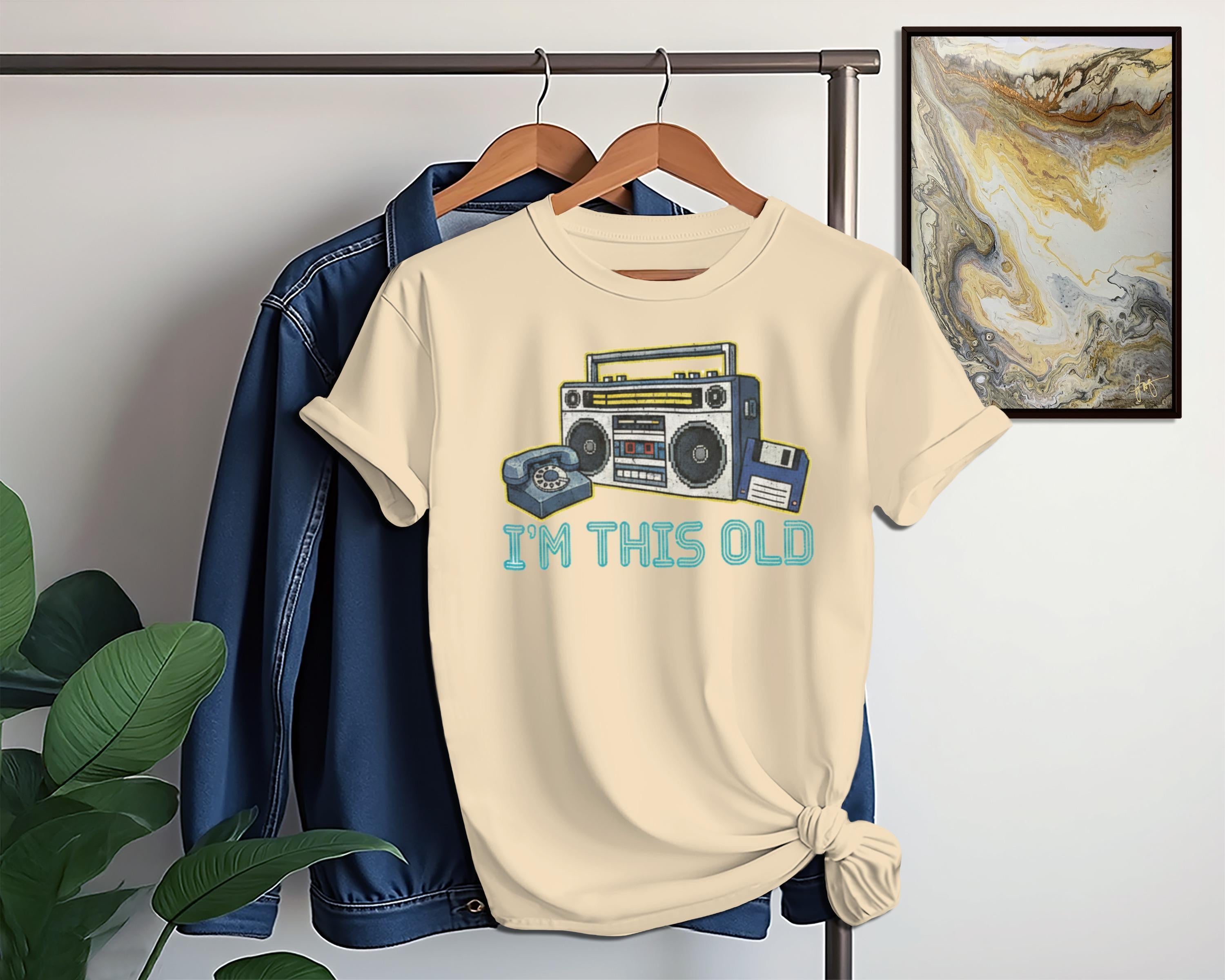 I'm This Old Retro T-Shirt, Vintage Nostalgia Shirt, Old School Collectibles Tee, Classic Gamer Clothing, Retro Tech Graphic Top
