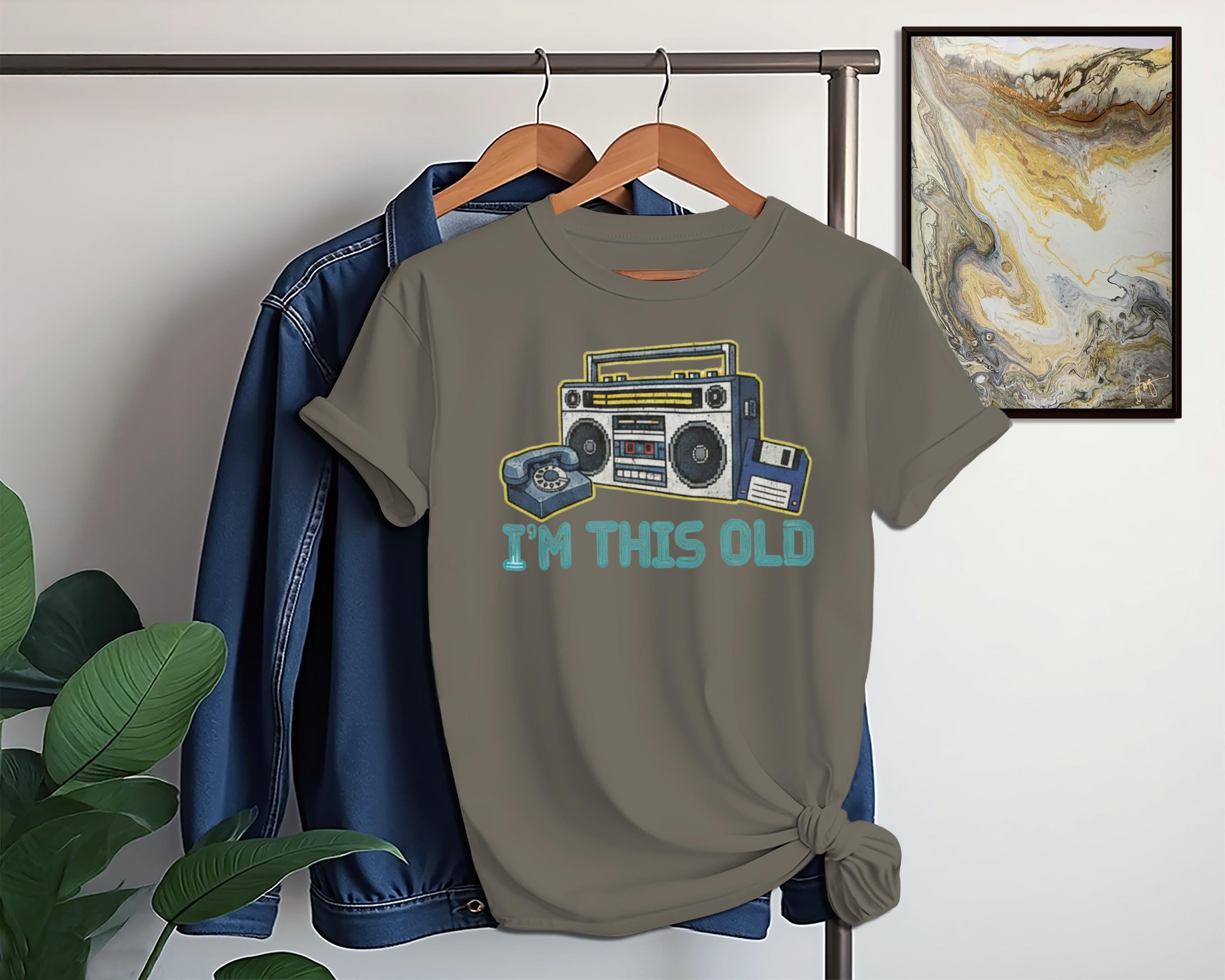 Retro Boombox T-Shirt, I'm This Old Shirt, Nostalgic 80s Tee, Vintage Music Graphic Tee, Funny Retro Apparel, 80s Gifts