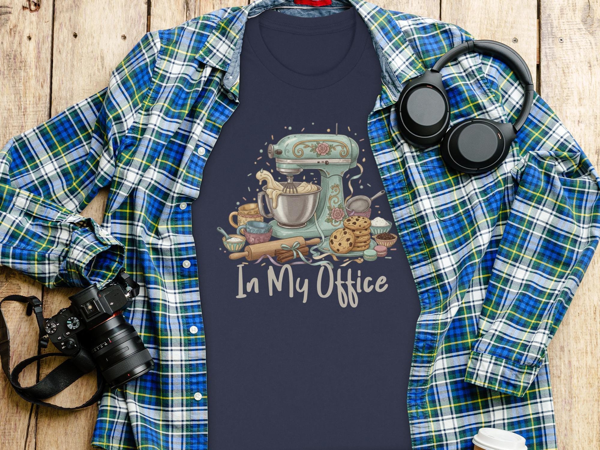 Funny Baking T-Shirt, Retro Kitchen Mixer Design, Cute Baker Gift, Baking Lover Shirt, Perfect Office Wear, Unique Cook Shirts