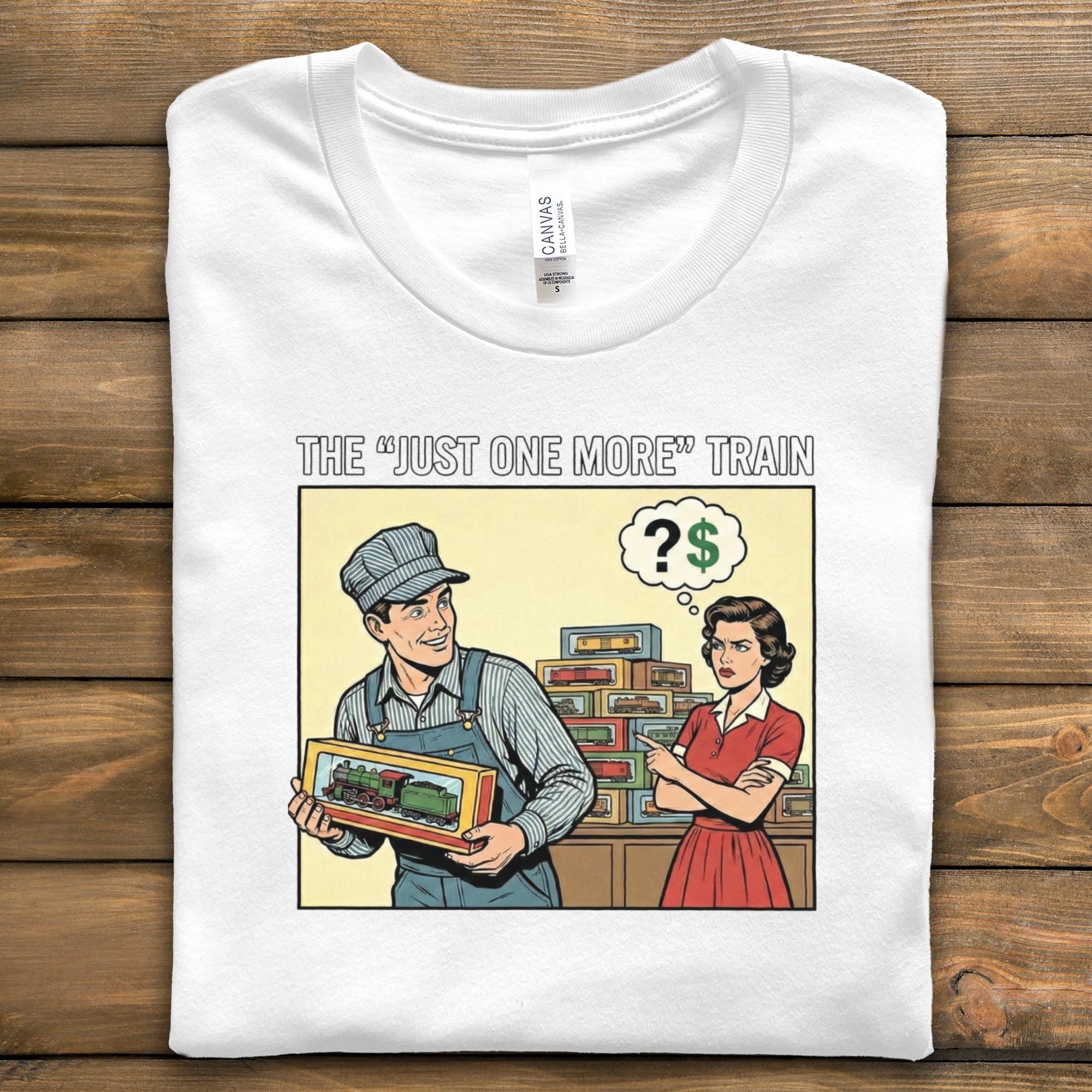 Funny Train Collector T-Shirt, Vintage Train Lover Gift, Railway Enthusiast Tee, Retro Train Hobby Shirt, Locomotive Humor