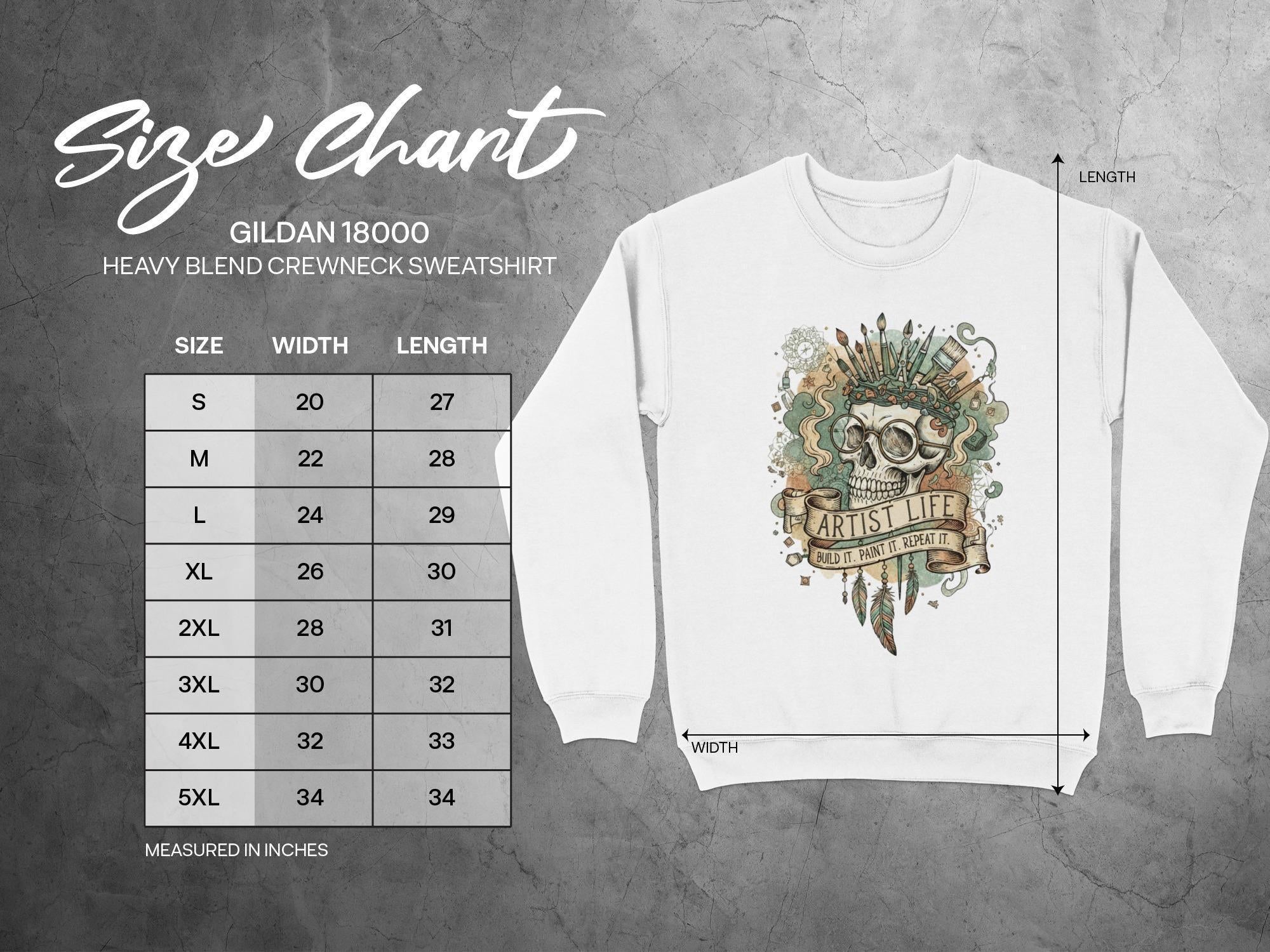 Artist Life Crewneck Sweatshirt for Artists, Graphic Art Sweatshirt, Creative Art Lover Gift, Unique Artist Gift Shirt