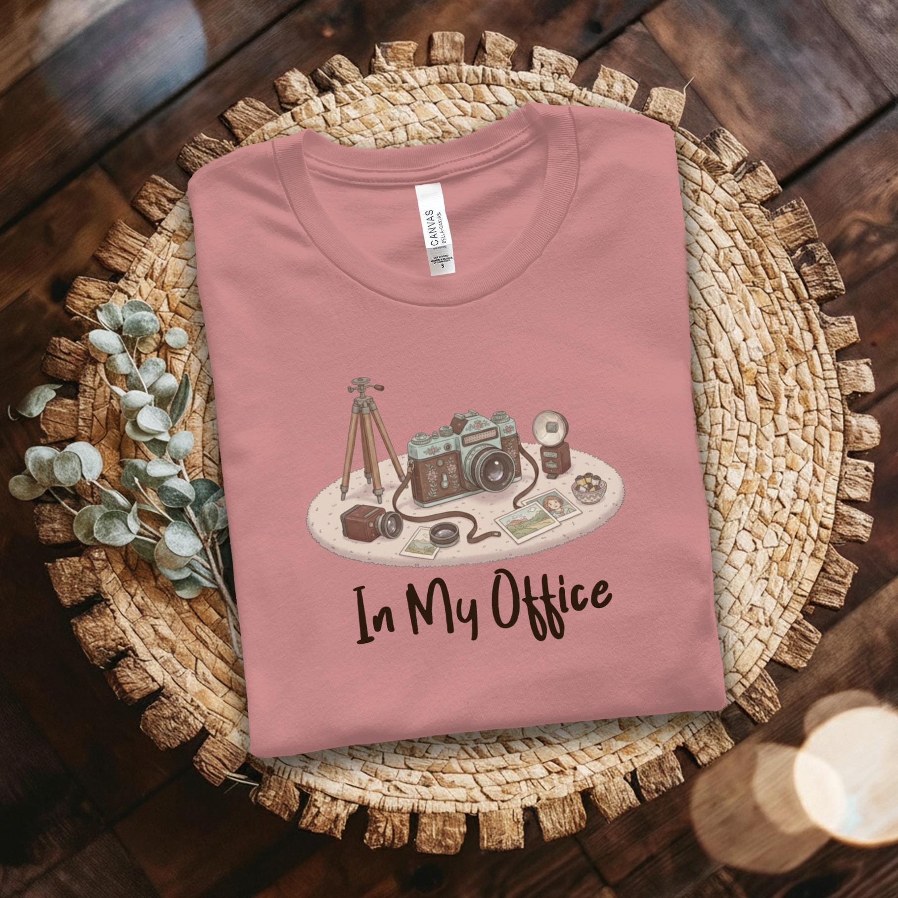 Retro Camera T-Shirt, Vintage Photography Gift, Cute Photographer Shirt, In My Office Tee, Retro Camera Enthusiast Apparel
