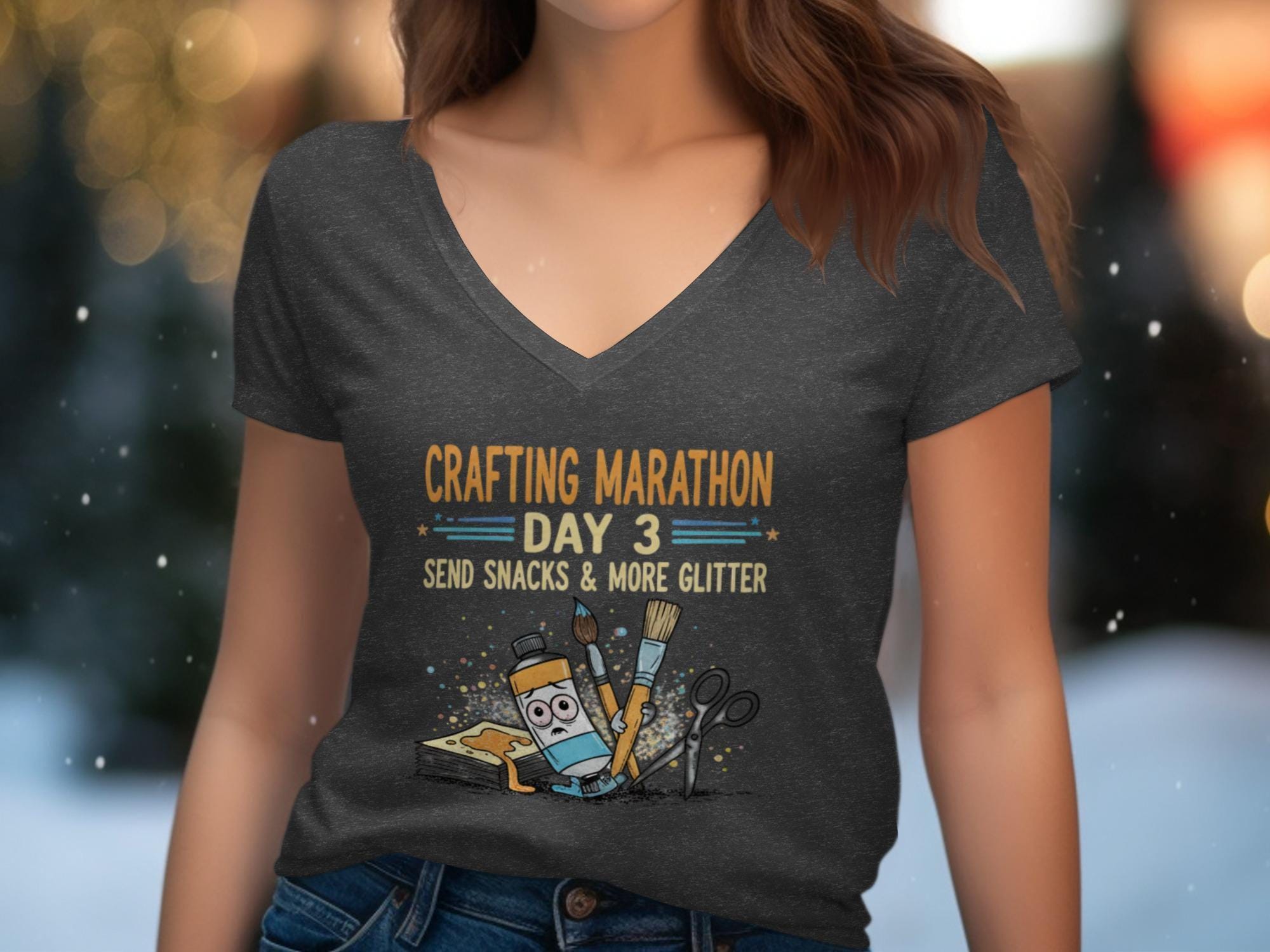 Crafting Marathon Day 3 T-Shirt, Send Snacks and More Glitter, Funny Crafting Shirt, Crafters Tee, Gift for Craft Lovers