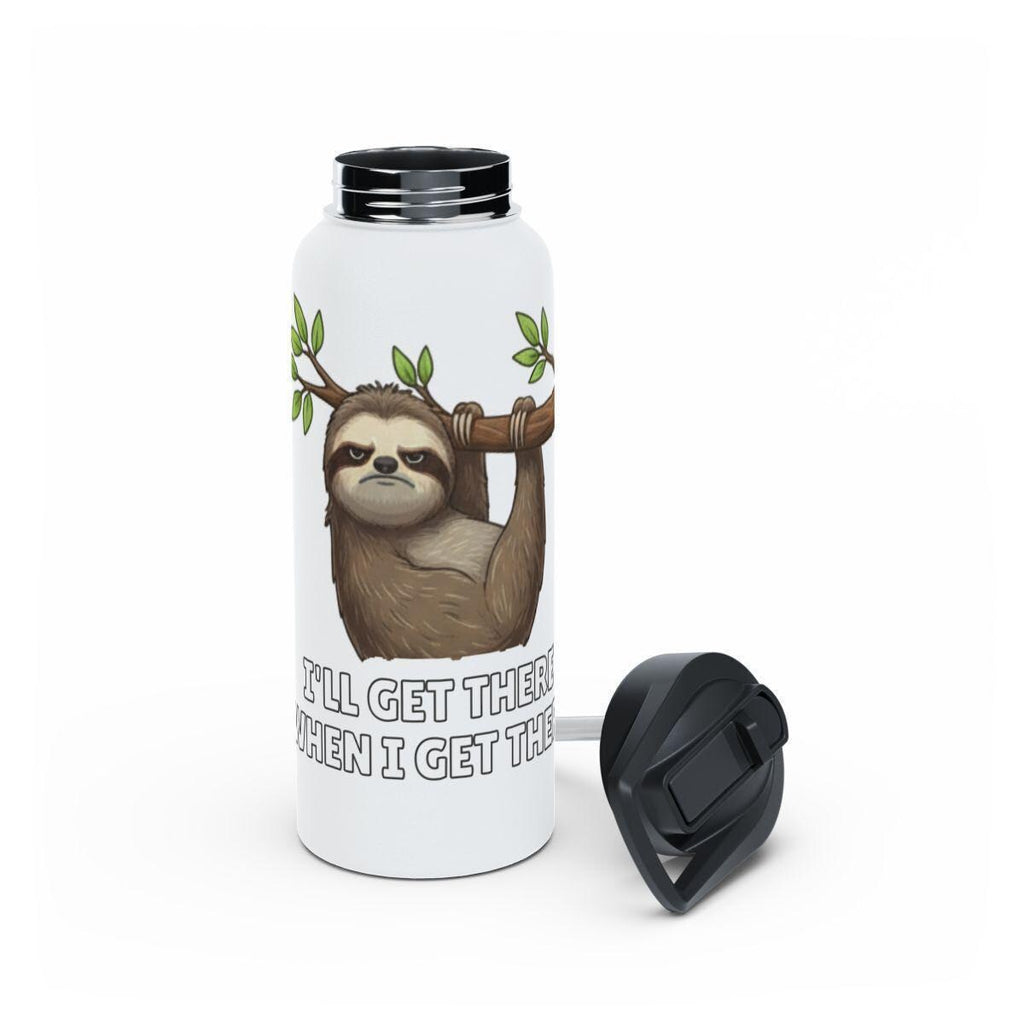 Sloth Water Bottle, Funny Sloth Design, Insulated Water Bottle, Reusable Bottle, Eco-Friendly Drinkware, Cute Gift for Sloth Lovers