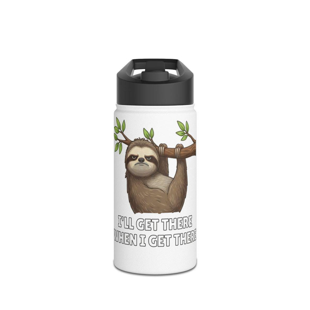 Cute Sloth Water Bottle With Funny Quote, Insulated Stainless Steel Bottle, Perfect Travel Mug, Great For Animal Lovers