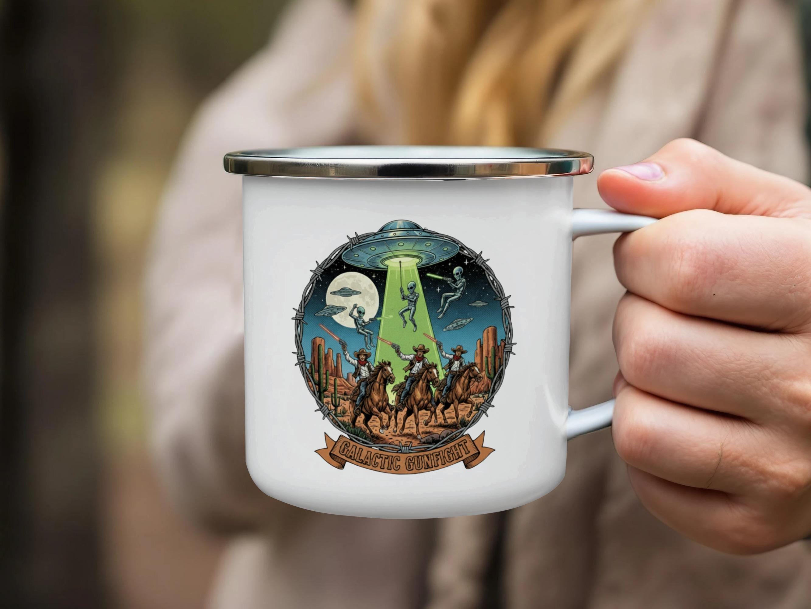 Intergalactic Abduction Mug, UFO Alien Spaceship, Sci-Fi Gift Idea, Unique Alien Design, Fun Coffee Cup, Space Lover Gift