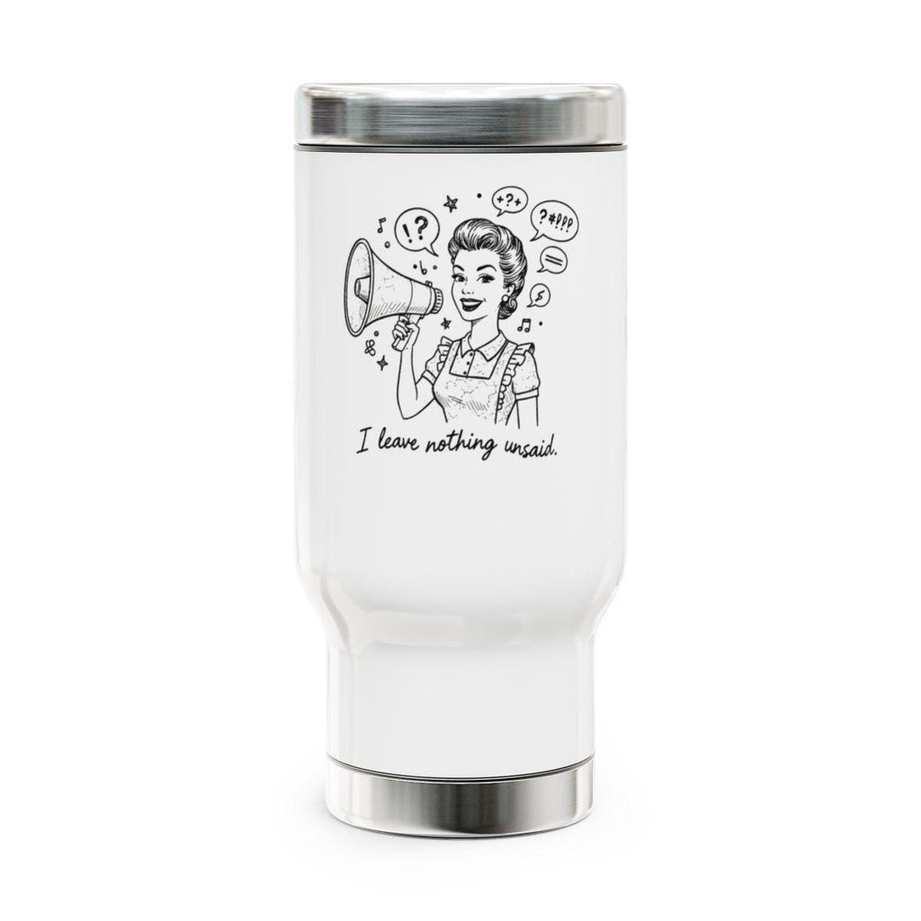 Insulated Travel Coffee Mug, Funny Quote Tumbler, Retro Design Cup, Office Humor Gift, Custom Drinkware, Unique Coffee Lover Gift