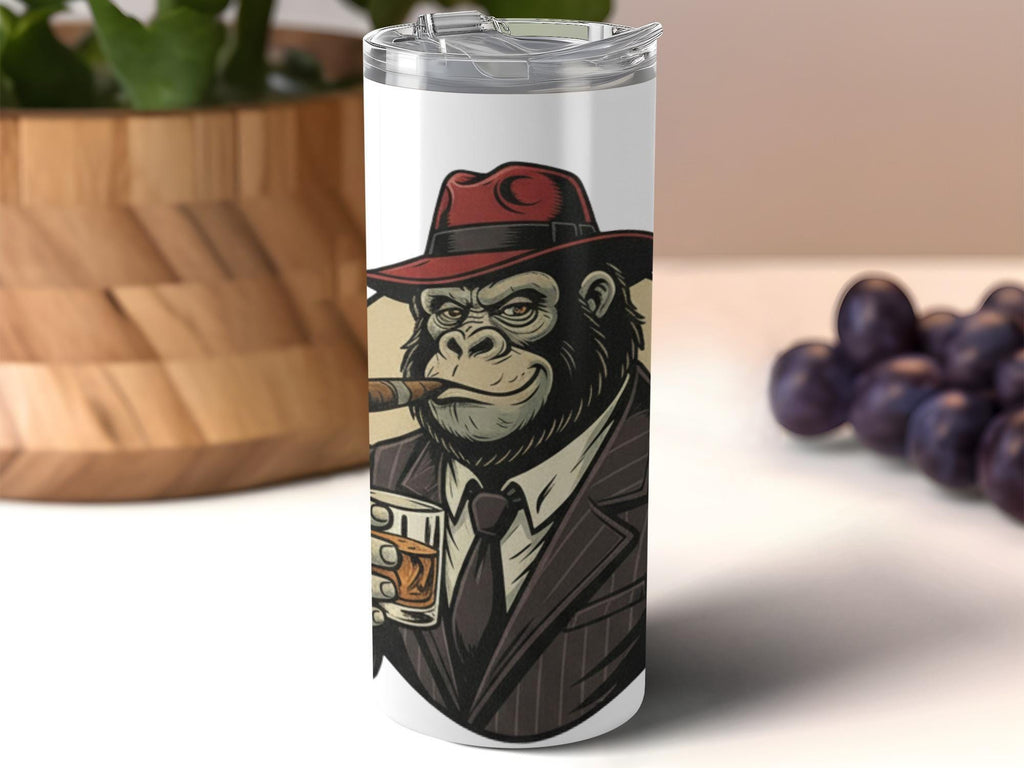 Funny Gorilla Mug, Novelty Coffee Cup, Unique Drinkware for Monkey Lovers, Quirky Ape Design, Humorous Gift Idea, Cool Animal Illustration
